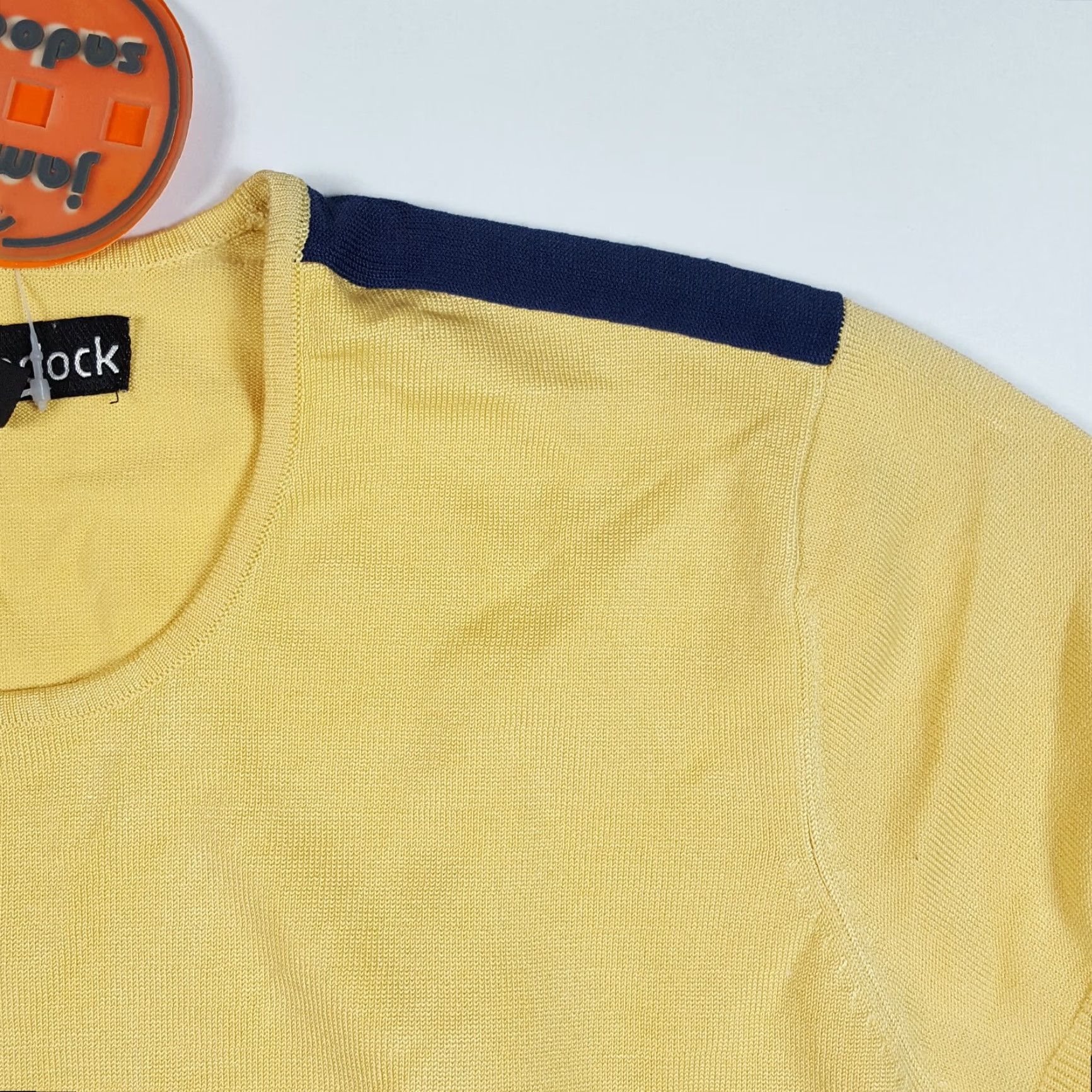 Vintage Jamie Sadock Yellow Silk Knit Women's Medium Short Sleeve Golf Outdoor Shirt Top Size M / US 6-8 / IT 42-44 - 3 Thumbnail
