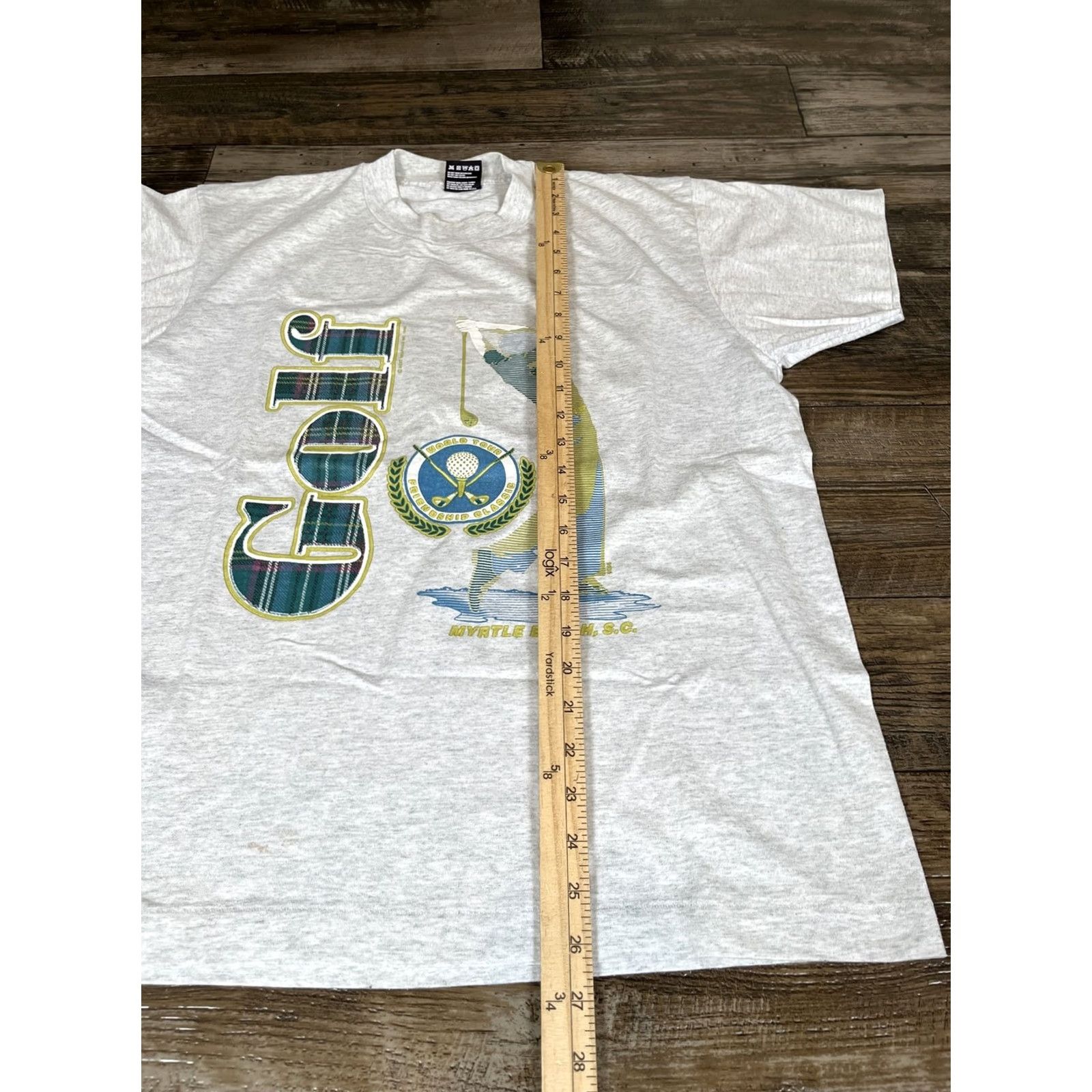 Vintage VINTAGE Myrtle Beach Golf T Shirt Mens L World Tour Friendship Classic O3 shirt, White, Stars, Golf, Men, Regular, Short Sleeve Size US L / EU 52-54 / 3 - 3 Thumbnail