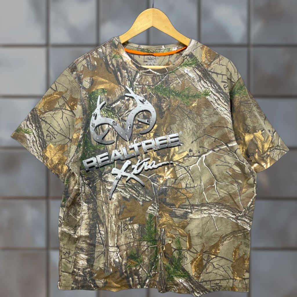 Realtree VINTAGE Real Tree Camo T-Shirt XL Men 90s Green Shirt Mens Size US XL / EU 56 / 4 - 1 Thumbnail