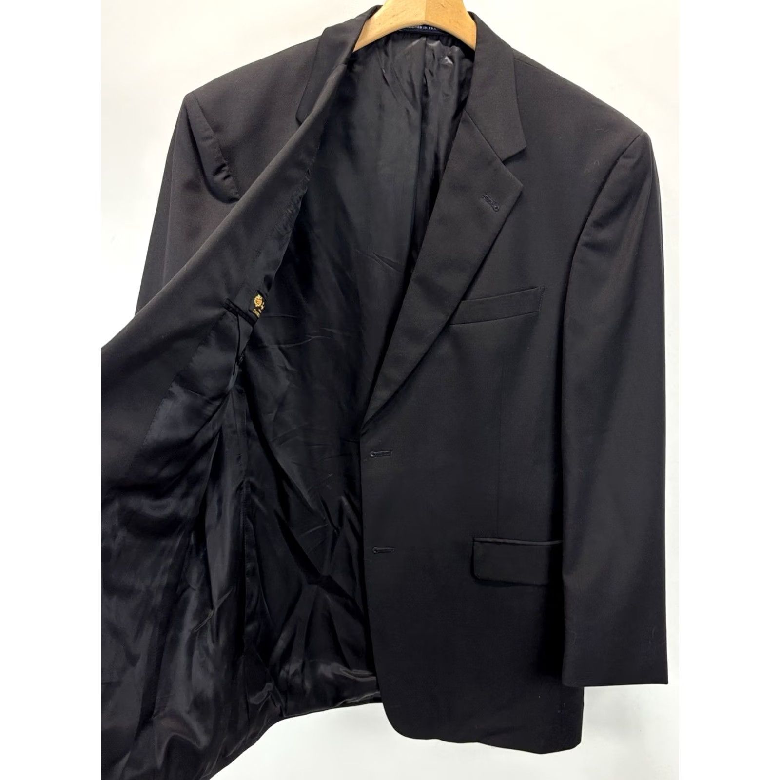 Cremieux Daniel Cremieux Blazer Sport Coat Jacket 42 R Black Wool Two-Button Notch Lapel Single-Breasted Classic Business Mens Size 42R - 5 Thumbnail