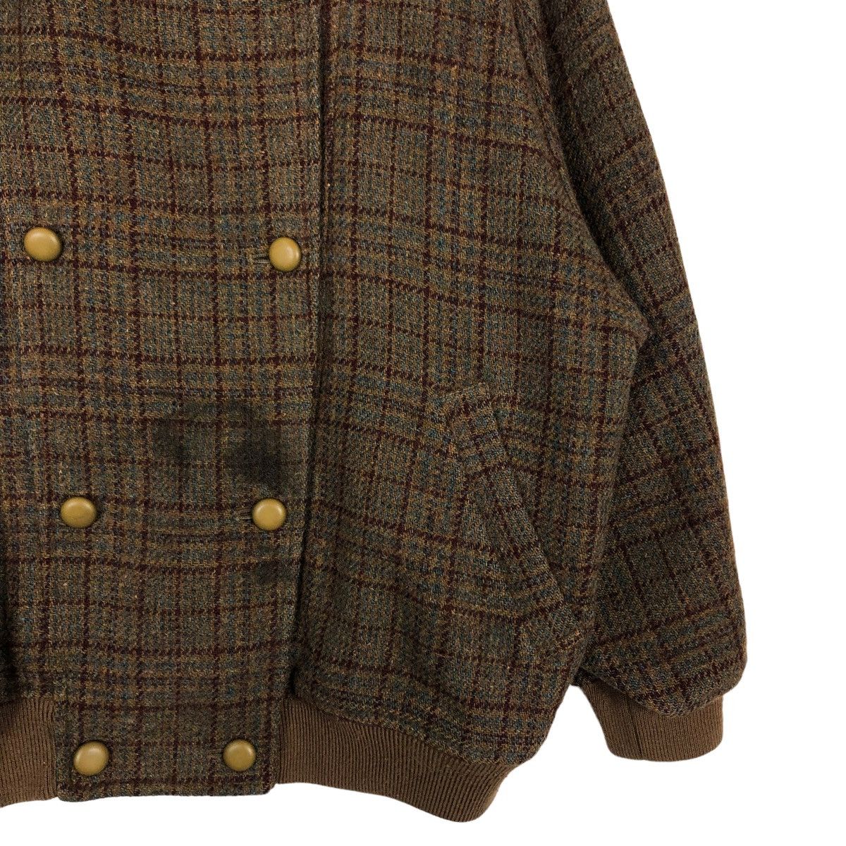 Jean Charles De Castelbajac 🔥VINTAGE WOOL HERRINGBONE BOMBER JACKET TARTAN DESIGN Size US M / EU 48-50 / 2 - 5 Thumbnail