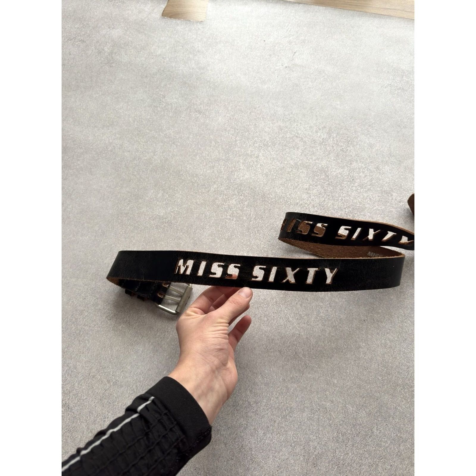 Miss Sixty VINTAGE Miss Sixty Leather Belt Logo 90s Retro Y2K Women M Brown Fashion Belt Size ONE SIZE - 4 Thumbnail