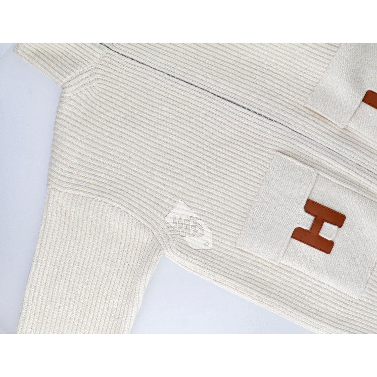Hermes Hermes H Wool knit jacket Blanc Naturel Size 36 Size XS / US 0-2 / IT 36-38 - 20 Thumbnail