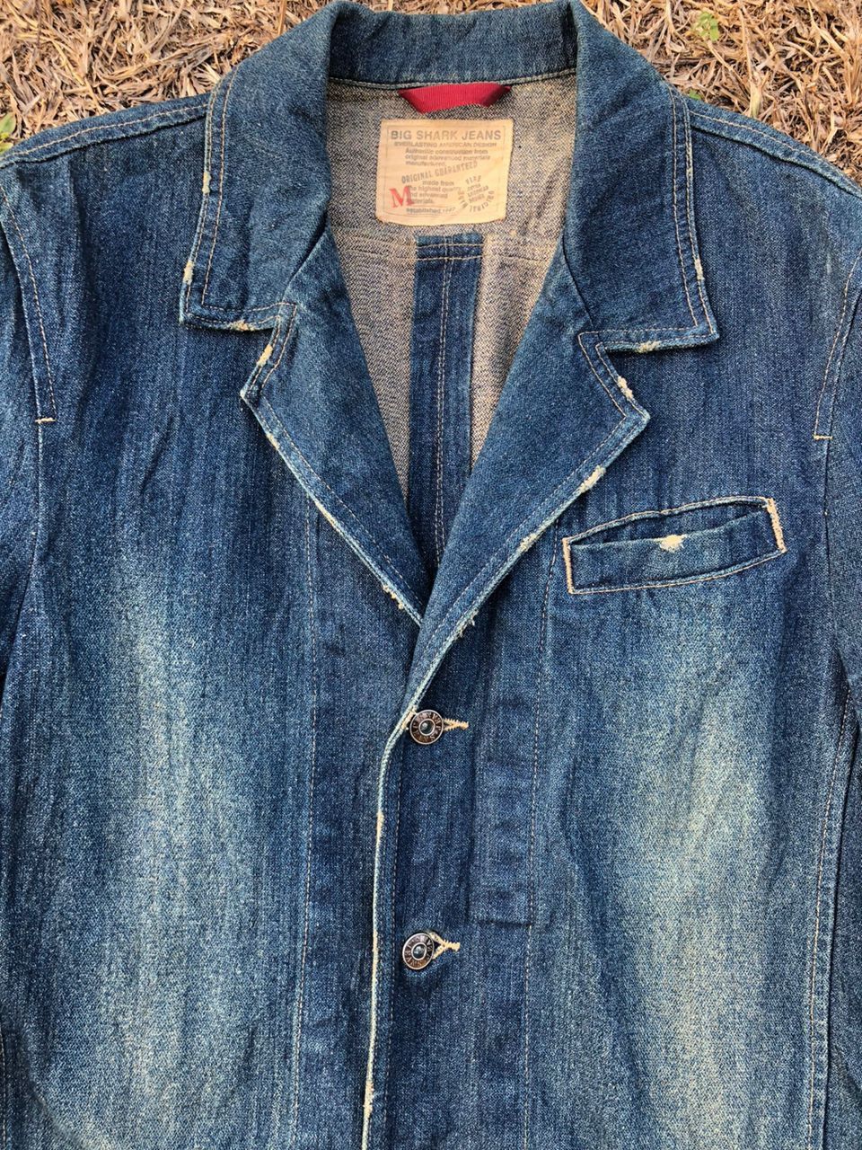 Vintage Big Shark Chore Denim Blazer Jacket Size US M / EU 48-50 / 2 - 3 Thumbnail