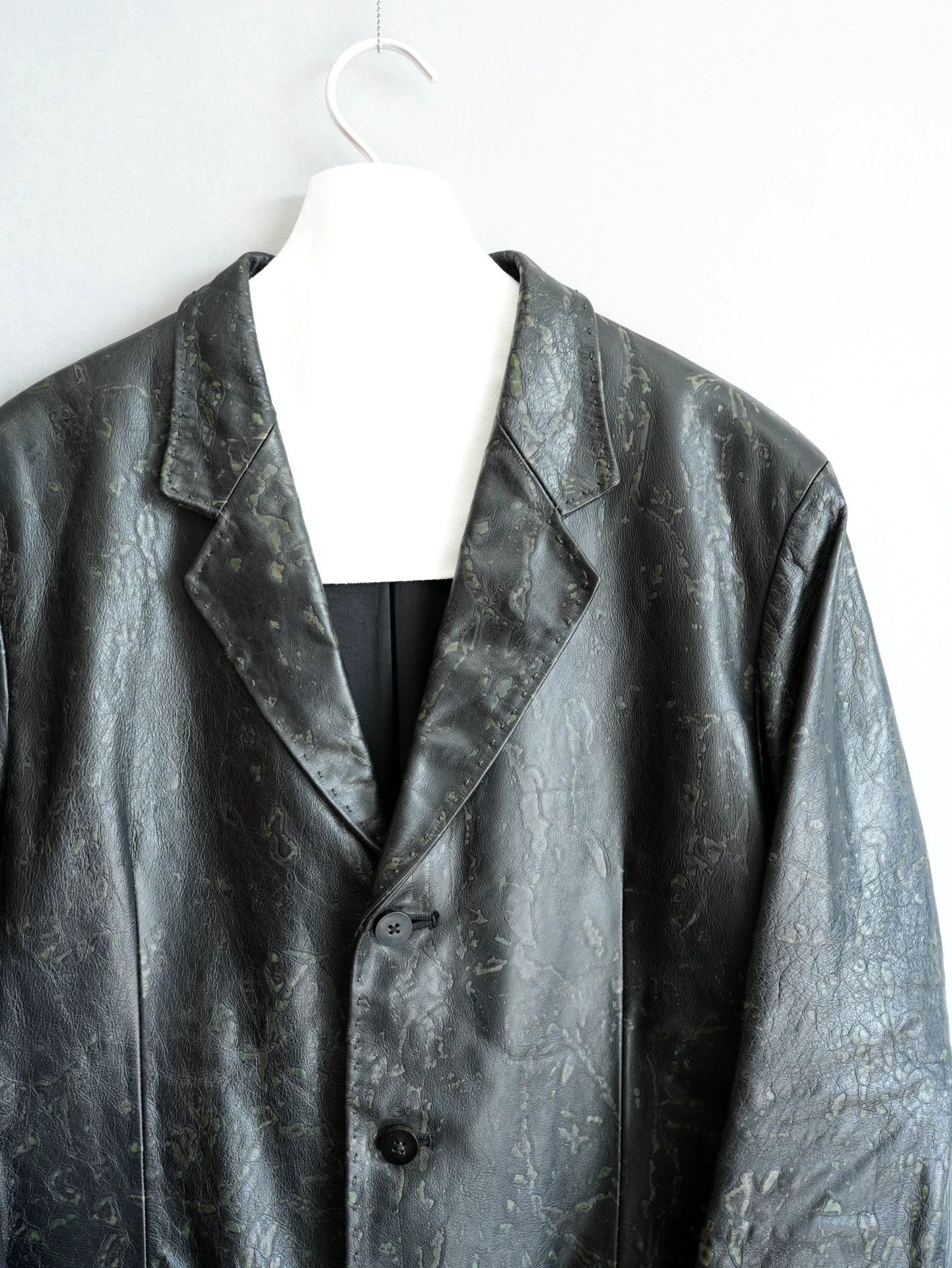 Yohji Yamamoto Yohji Yamamoto 00AW Aoyama Store Embossed Leather Jkt S2 Size US M / EU 48-50 / 2 - 3 Thumbnail