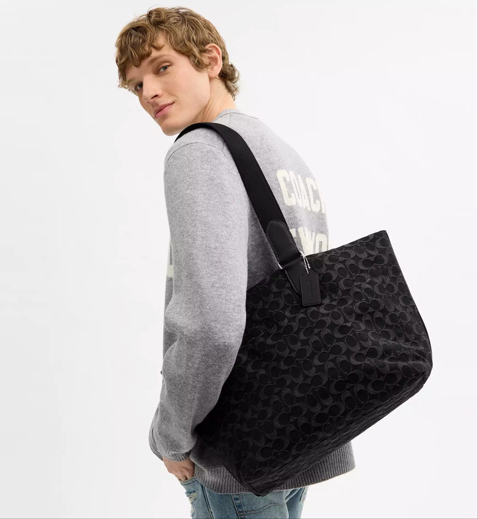 Coach Small Tour Tote Bag In Signature Denim CDC48 Size ONE SIZE - 7 Thumbnail