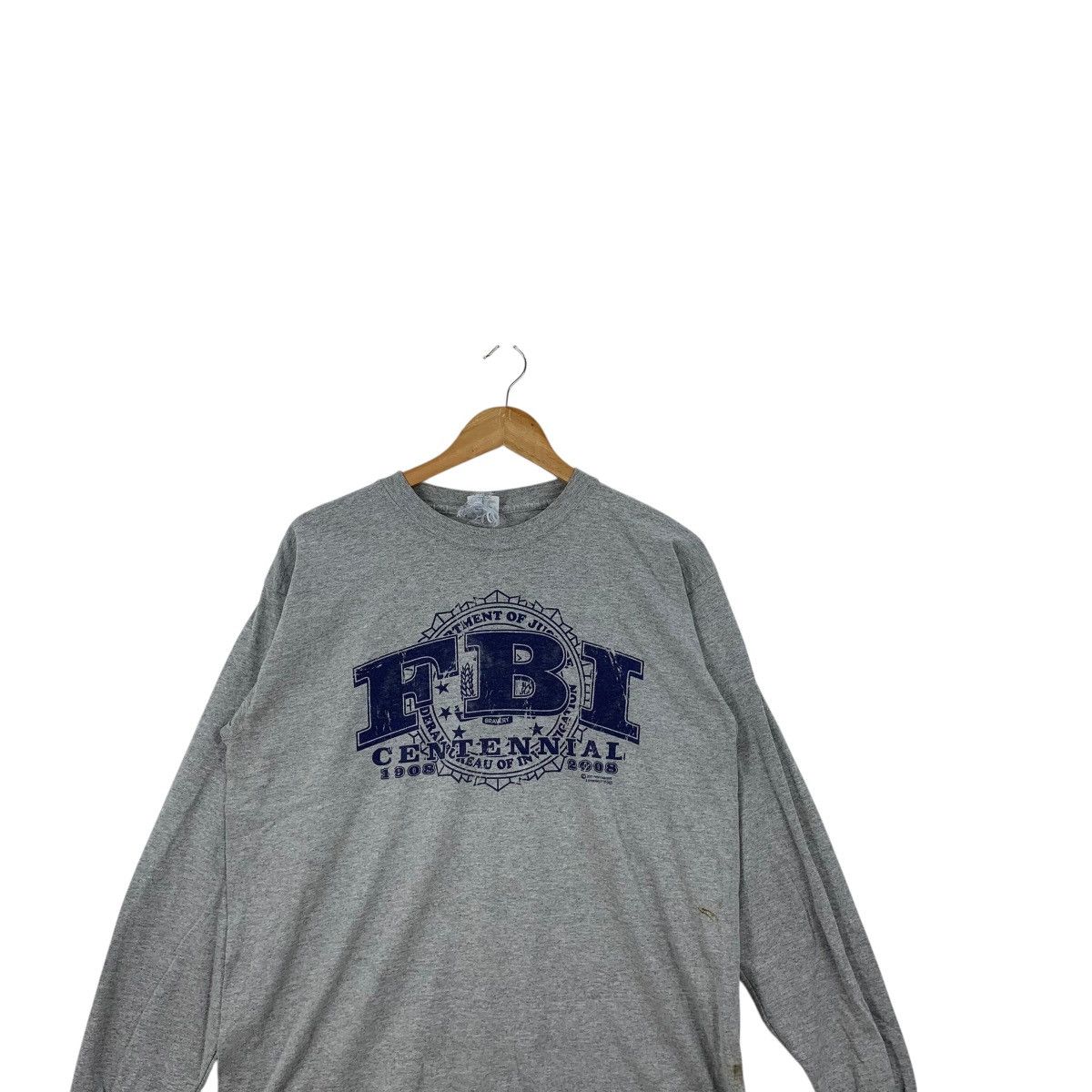 Vintage Vintage FBI Centennial Department Of Justice Distressed Size US M / EU 48-50 / 2 - 2 Thumbnail