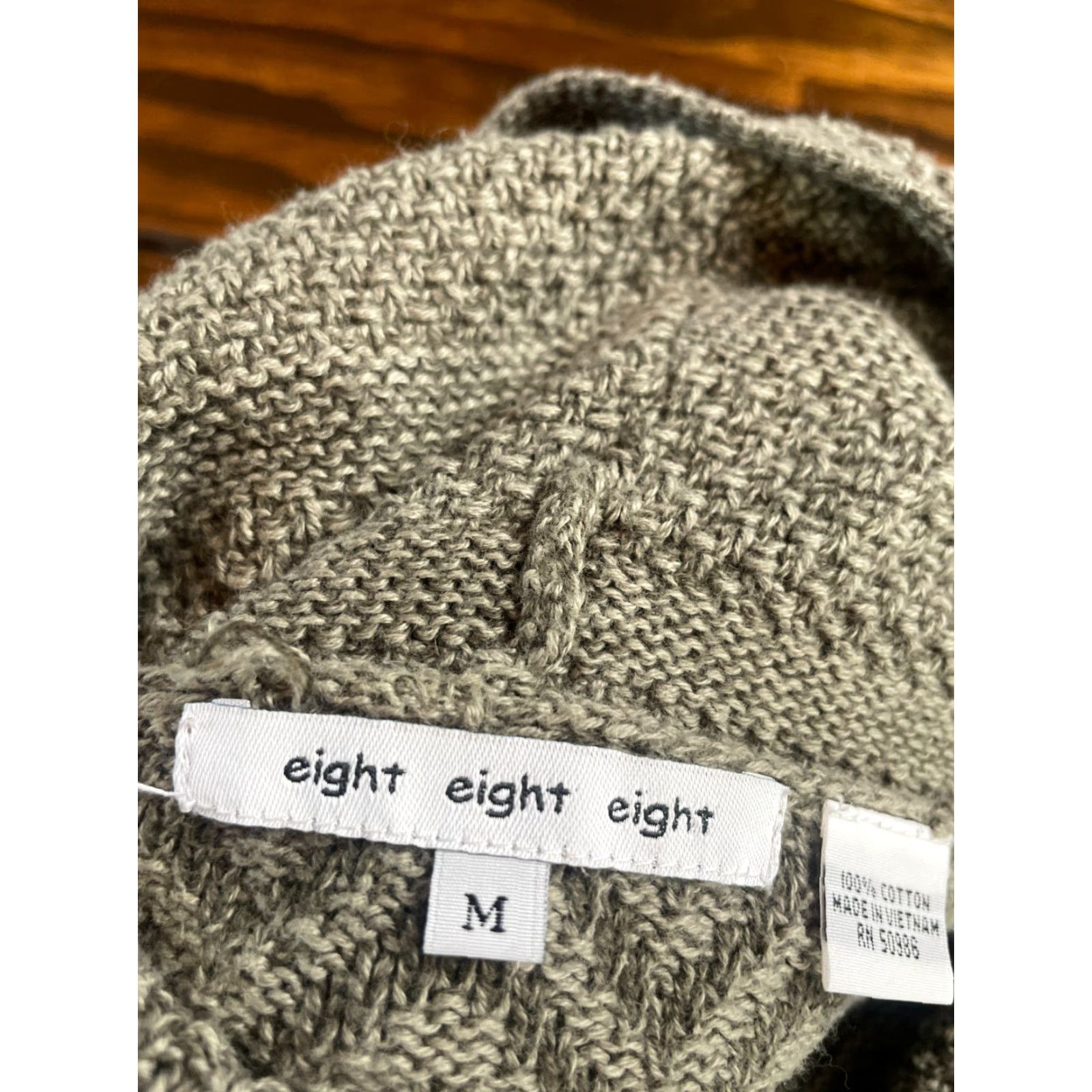 Vintage Eight Eight Eight Sweater, Women, Pullover, Knit, Green, Cowl Neck, Size M, Casual, Fall/Winter, Long Sleeve, Relaxed Fit Size M / US 6-8 / IT 42-44 - 6 Thumbnail