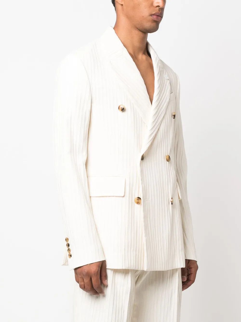 Amiri o1y0525 Blazer in Ivory Size US M / EU 48-50 / 2 - 3 Thumbnail
