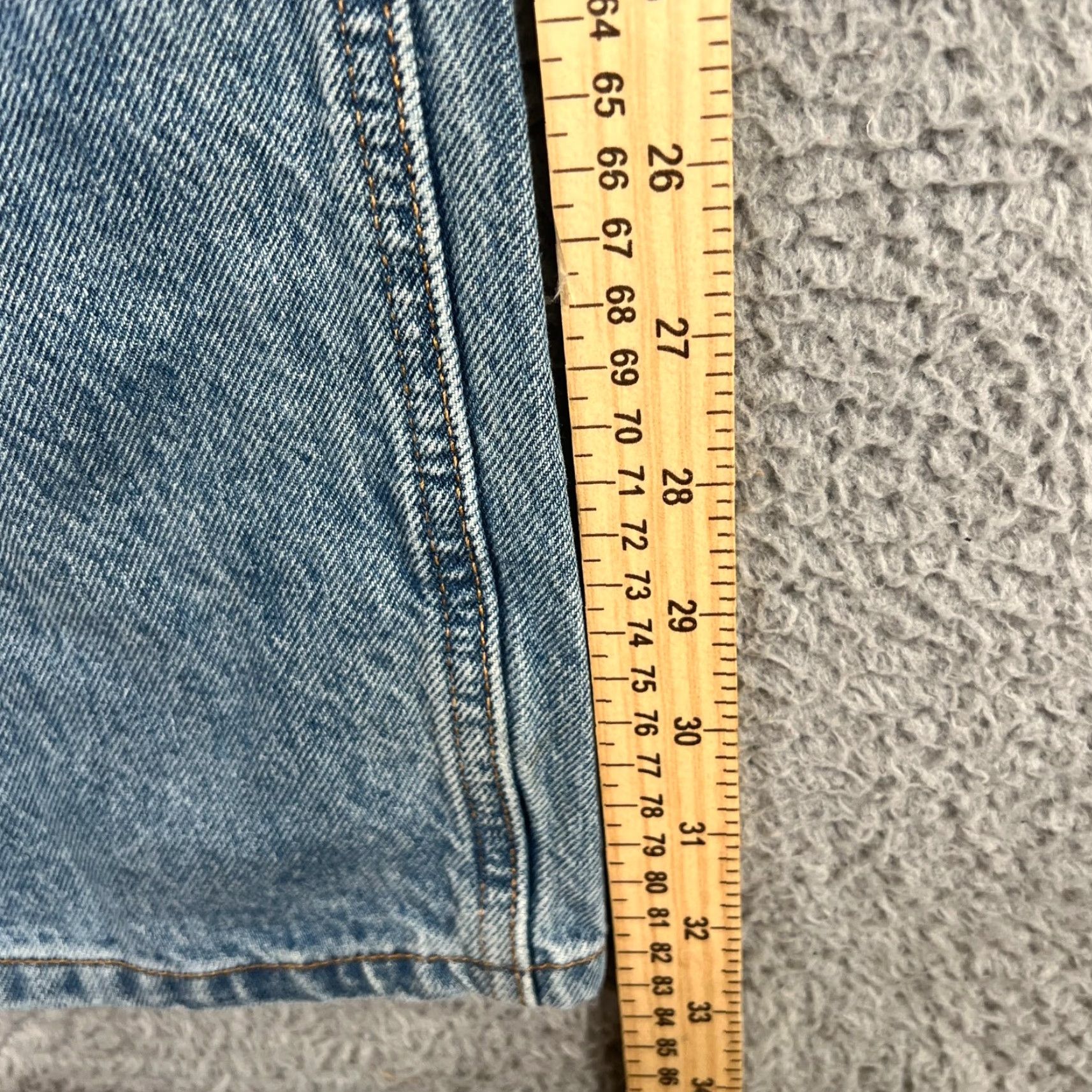 Levi's VINTAGE Levi's 541 Jeans Men Athletic Denim 37x33 Distressed Patchwork USA 90s Mens Size US 35 - 5 Thumbnail
