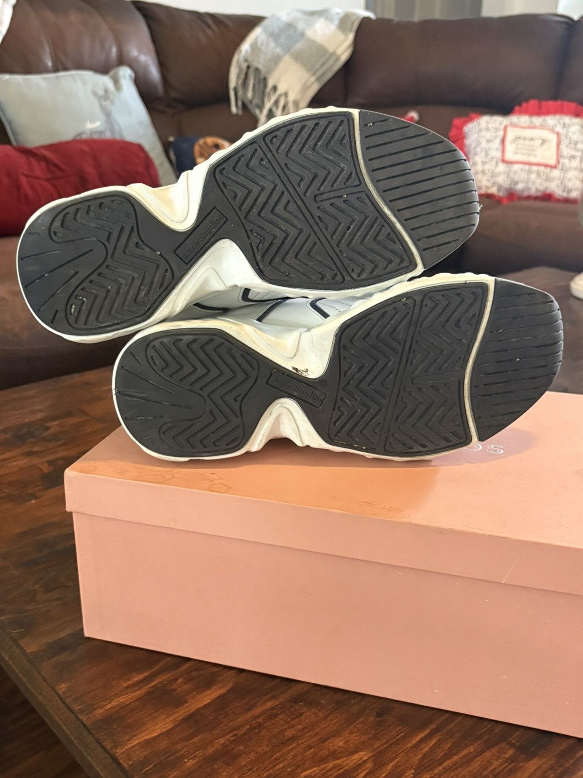 Acne Studios Acne Studios Manhattan Leather & Suede Chunky Sneakers Size US 8.5 / IT 38.5 - 7 Thumbnail