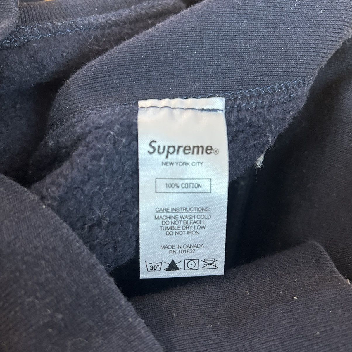Supreme Supreme Icy Arc Hooded Sweatshirt Navy Medium Size US M / EU 48-50 / 2 - 6 Thumbnail