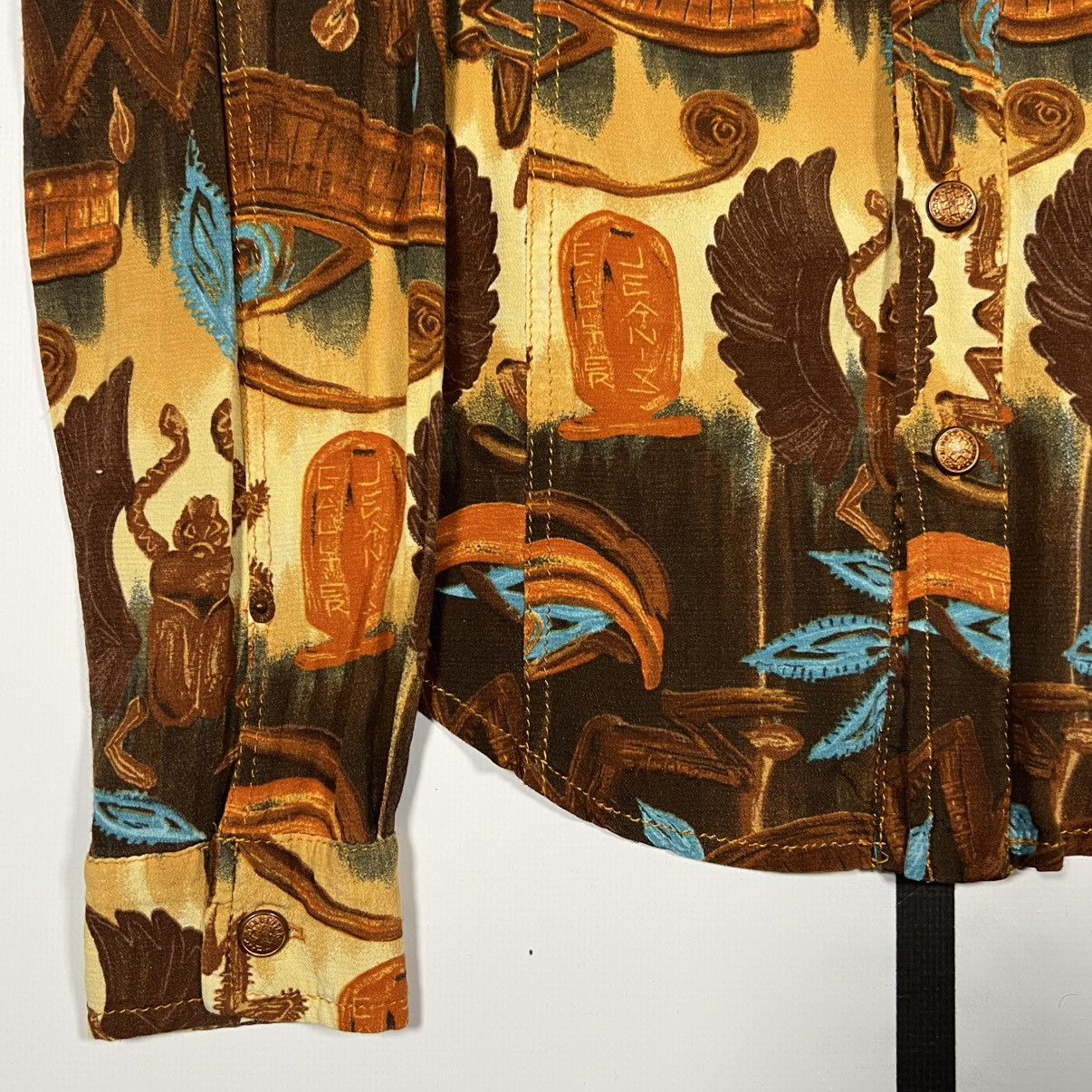 Jean Paul Gaultier |[ SS97 Jean Paul Gaultier Egyptian Print Button Up Shirt ]| Size US S / EU 44-46 / 1 - 4 Thumbnail