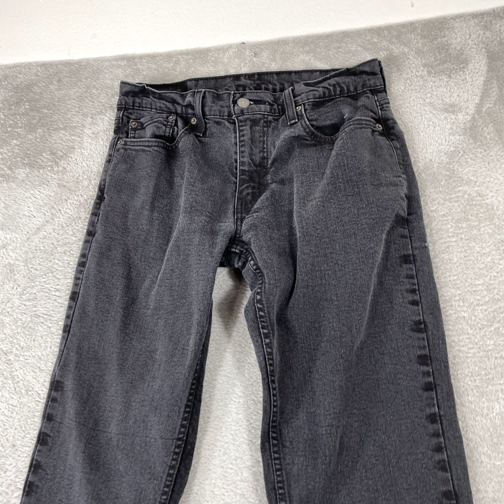 Levi's Levis Jeans Mens 30x34 Black Faded Denim Straight Leg 550 Relaxed Fit 5-Pocket Capri? Size US 30 / EU 46 - 4 Thumbnail