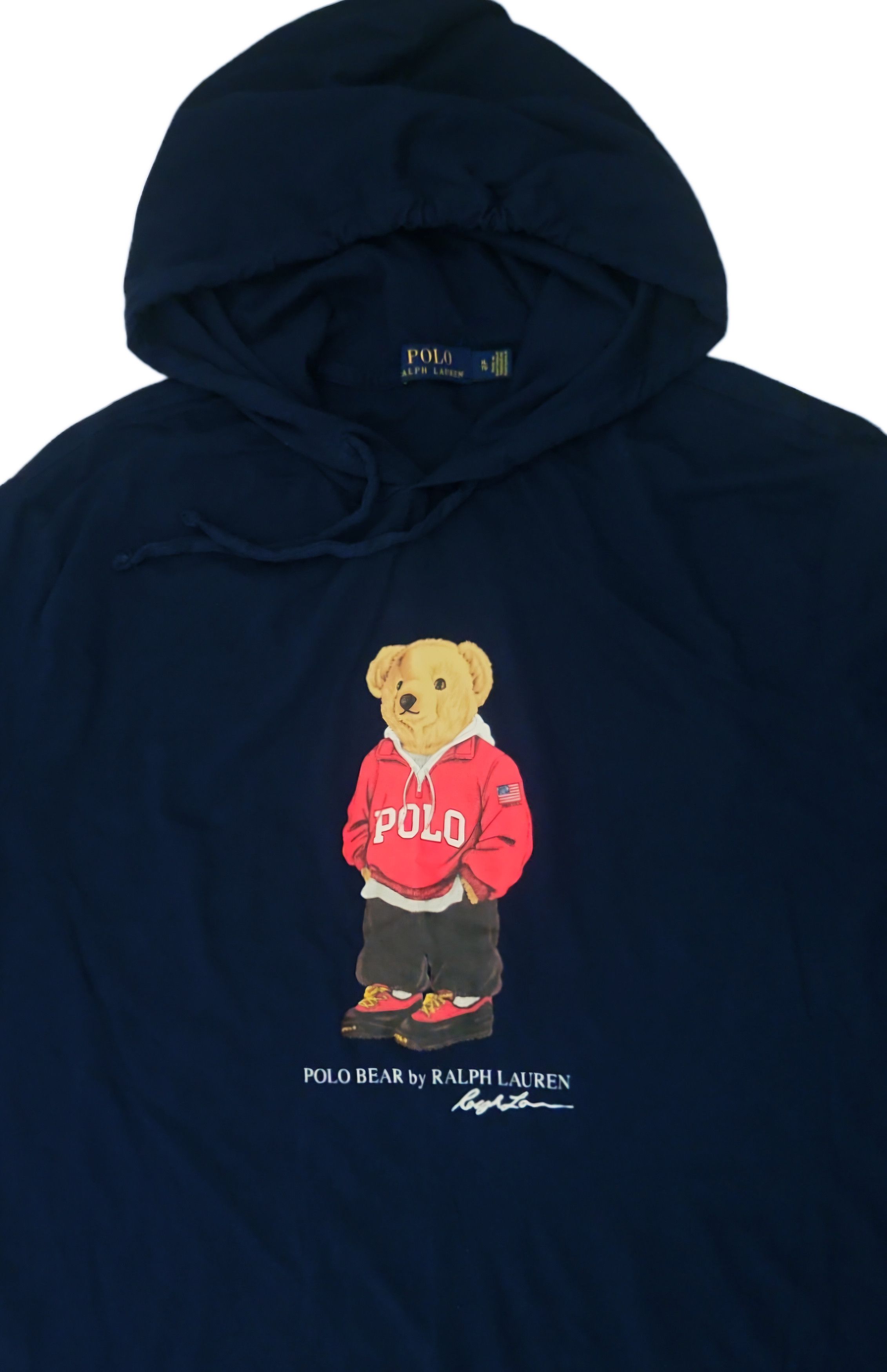 Polo Ralph Lauren BEAR POLO Hooded Long Sleeve tee Navy XL