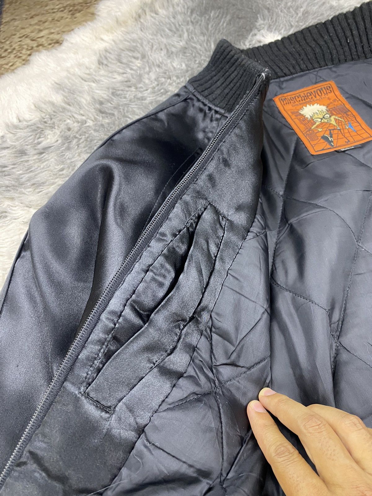 Japanese Brand × Seditionaries Mischievous Skunk Punk by Emi Nakayama Satin Quilted Bomber Size US M / EU 48-50 / 2 - 8 Thumbnail