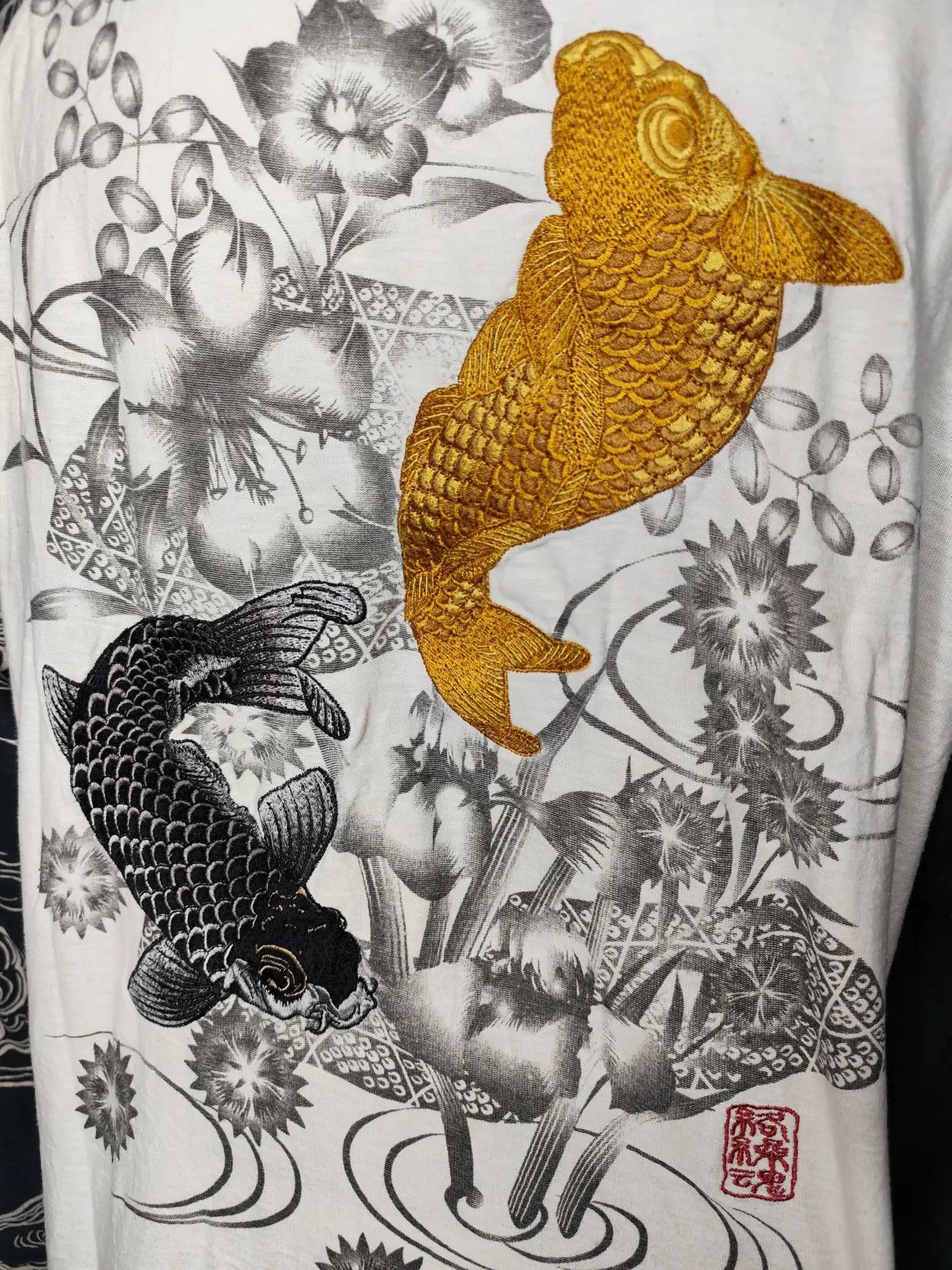 Karakuri Tamashii Vintage karikuri tamashi sukajan koi long sleeve tshirt Size US XL / EU 56 / 4 - 5 Thumbnail