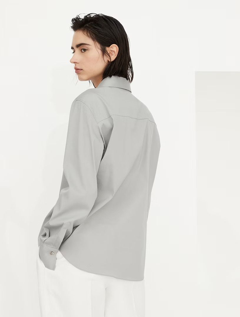Brunello Cucinelli o1la1rc1a0425 Blouse in Grey Size M / US 6-8 / IT 42-44 - 3 Thumbnail