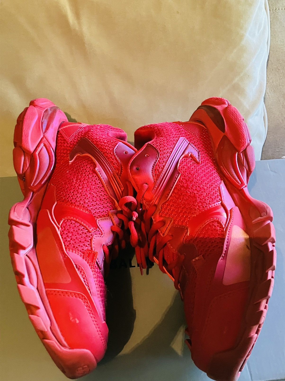 Balenciaga Baenciaga track runner 3 red size 43 US 10 Size US 10 / EU 43 - 7 Thumbnail
