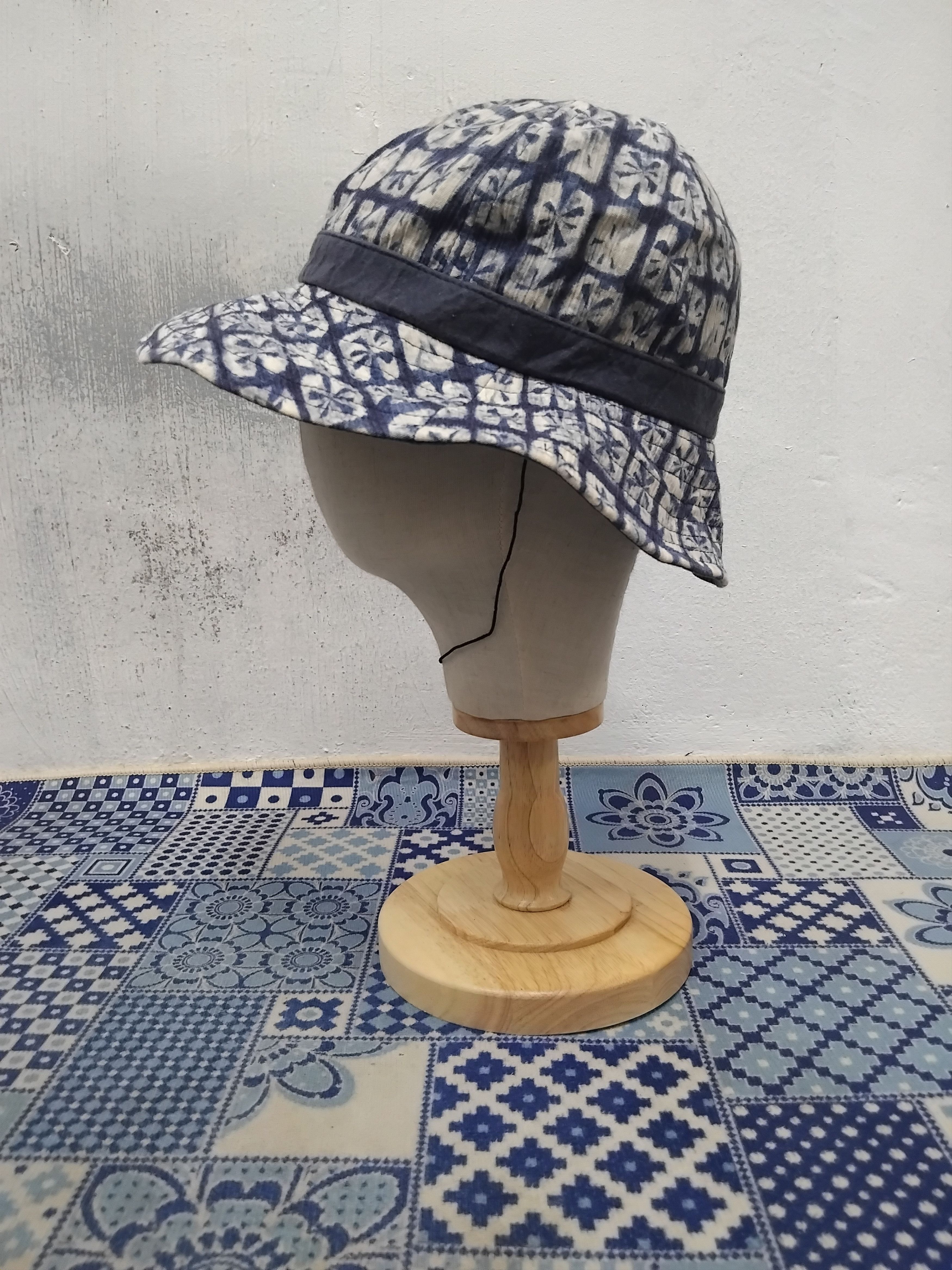 PPFM 💥Abstract blue japan style hat Size ONE SIZE - 5 Thumbnail