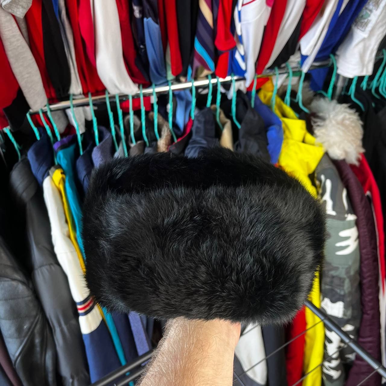 Vintage Vintage Real Rabbit Fur Ushanka Black Trapper Hat Size 59 Size ONE SIZE - 5 Thumbnail