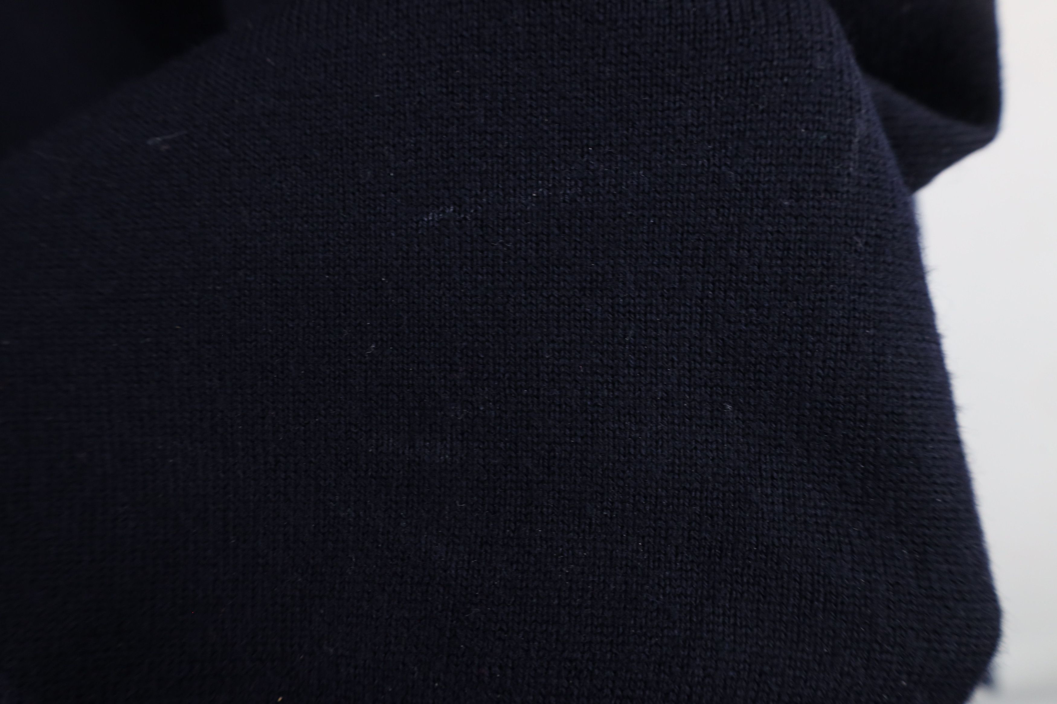 Vintage Vintage 90s Streetwear Blank Wool Knit Collared Sweater Blue Size US XL / EU 56 / 4 - 5 Thumbnail
