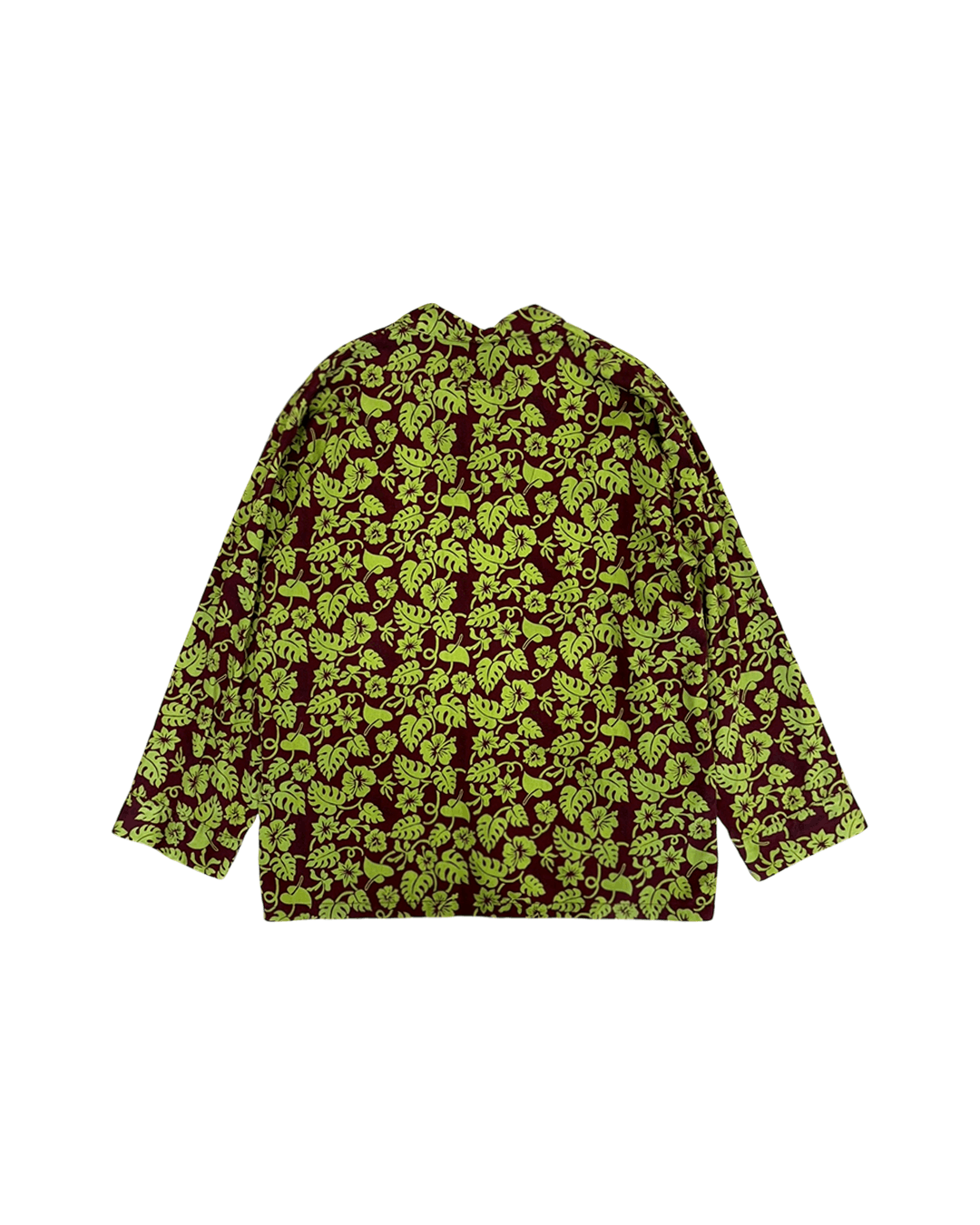 Jean Paul Gaultier Jean Paul Gaultier 1990s Leaves Printed Open Collar Shirt Size US L / EU 52-54 / 3 - 5 Thumbnail