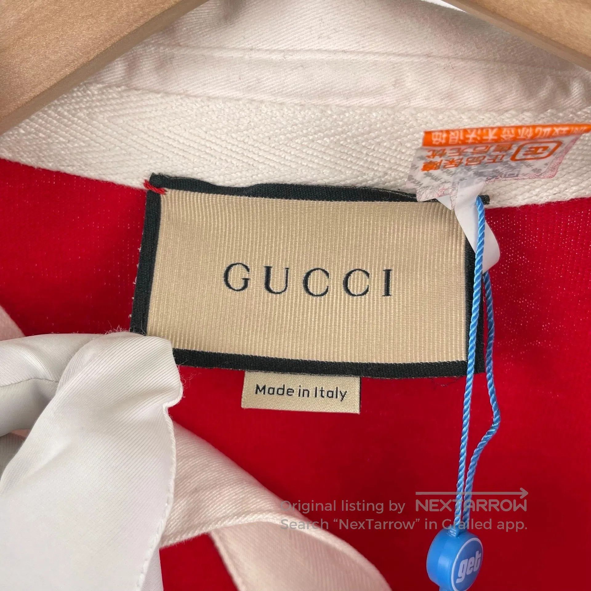 Gucci Guicci Red Contrast Striped Double GPolo Long Sleeve Size Size US XS / EU 42 / 0 - 5 Thumbnail