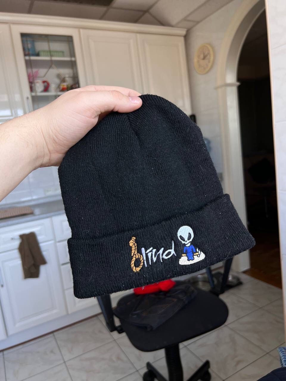 Girl Skateboards × Hook-Ups × Shorty's Skateboards Vintage 90s Blind Skateboarding Hat Beanie Black Size ONE SIZE - 3 Thumbnail