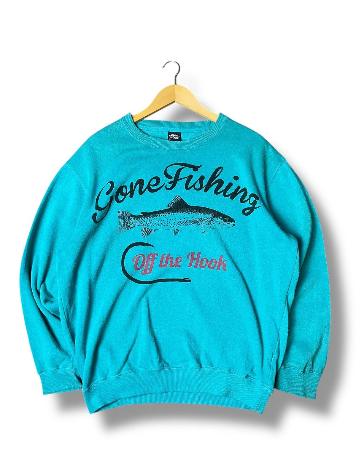 Japanese Brand × Vintage BABVINO Gone Fishing Pullover Sweatshirt (80) Size US M / EU 48-50 / 2 - 1 Thumbnail