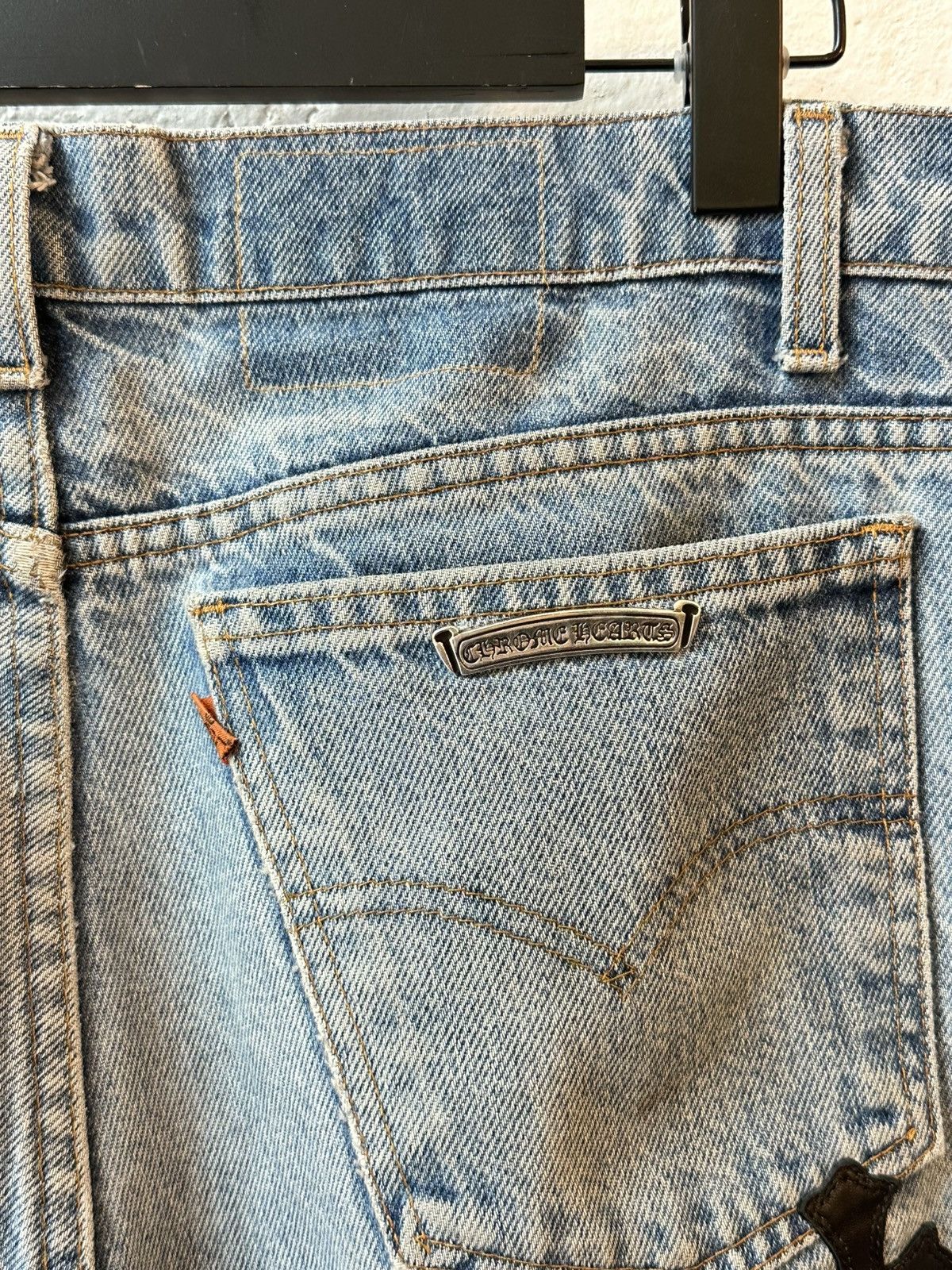 Chrome Hearts CHROME HEARTS LEVI 501 CROSS PATCH JEANS Size US 33 - 5 Thumbnail