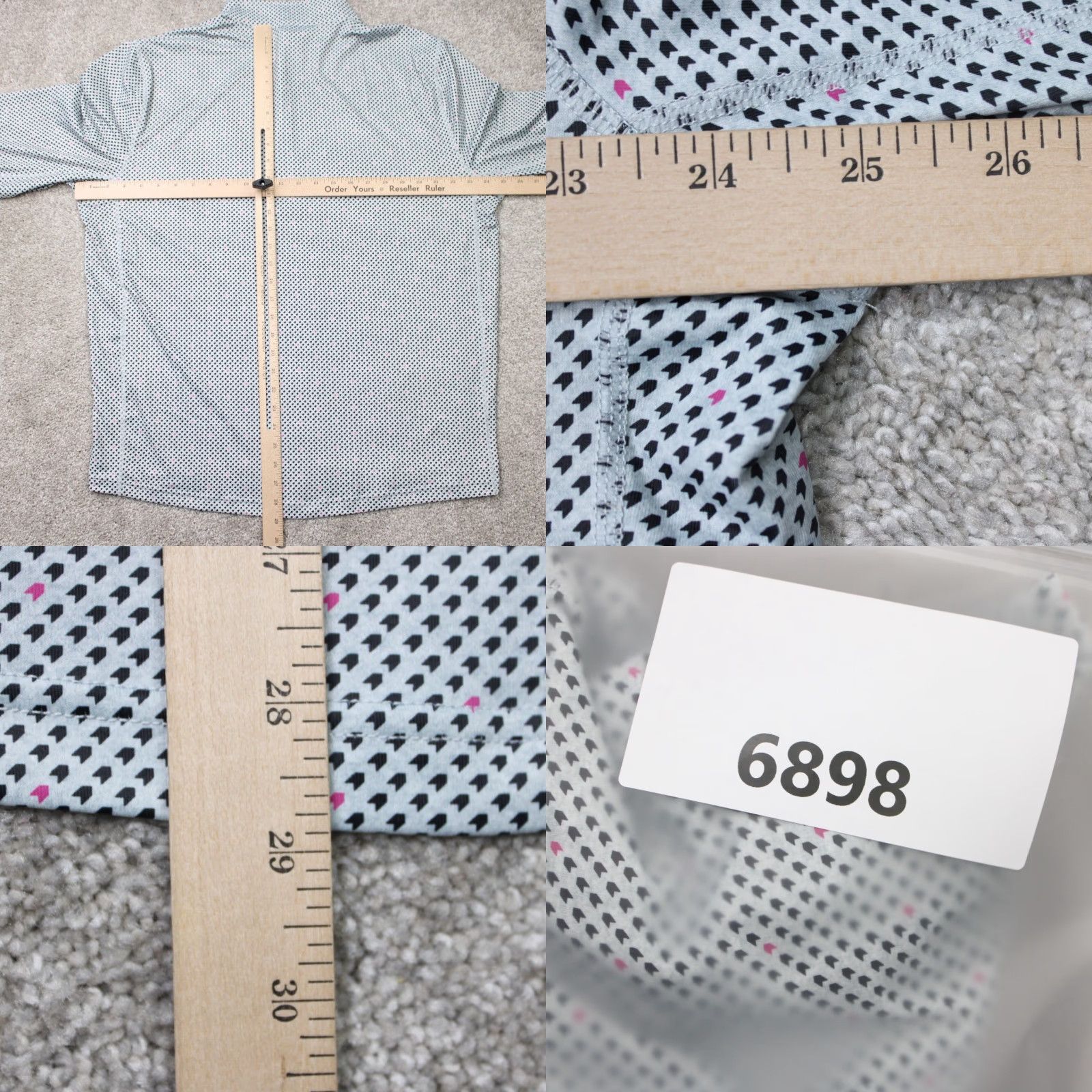 Vintage 1764 Sweatshirt Mens Large Gray Geometric 1/4 Zip NWT Signature Collection 90s Theme Shirt Clothing Size US L / EU 52-54 / 3 - 9 Thumbnail
