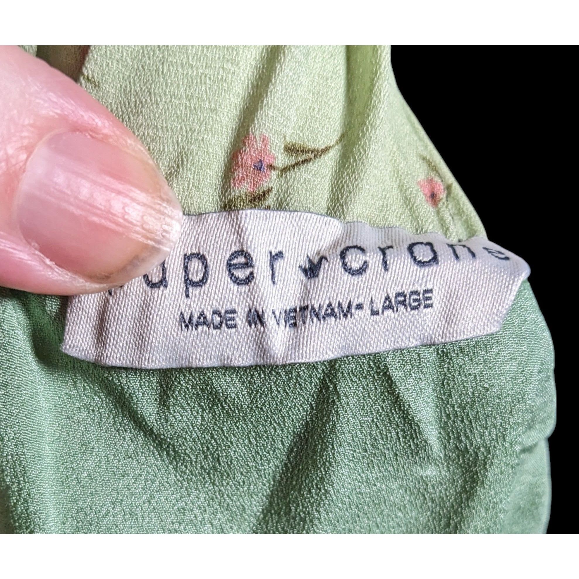 Other Paper Crane Cottagecore Green Floral Skirt Size 30" / US 8 / IT 44 - 4 Thumbnail