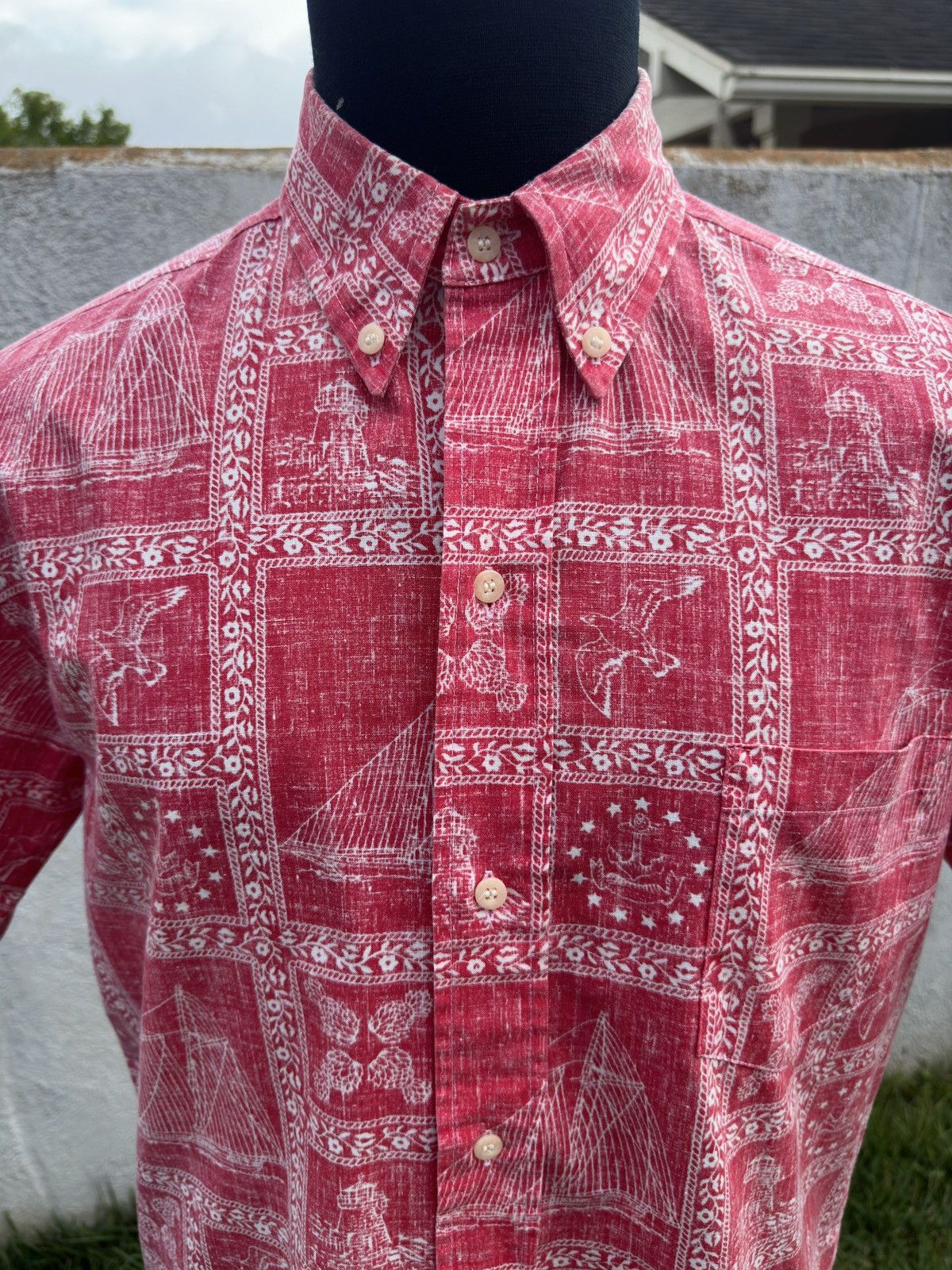 Reyn Spooner PeeOwned Reyn Spooner Red Hawaiian Print Men's Medium Size US M / EU 48-50 / 2 - 3 Thumbnail