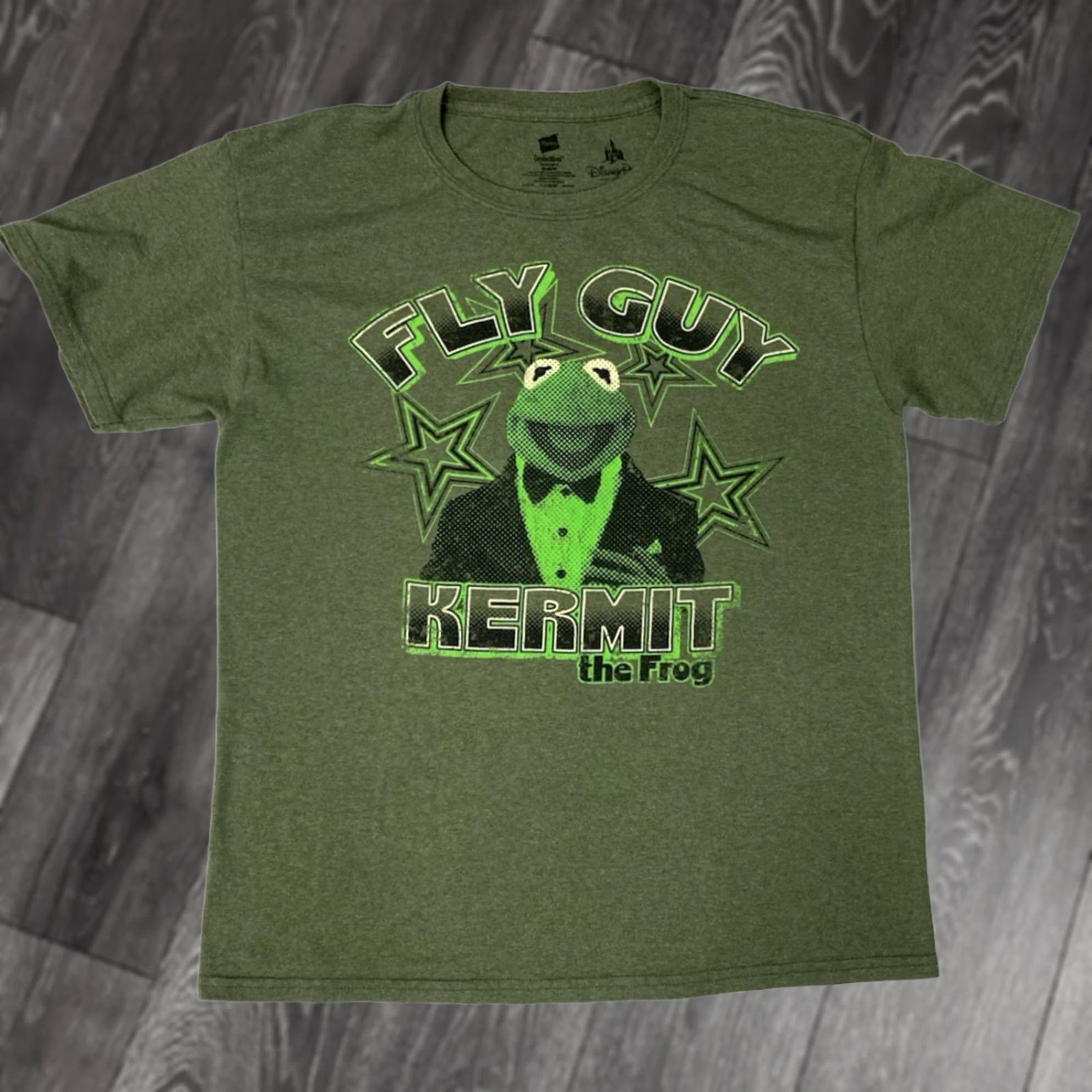 Disney VINTAGE Disney The Muppets Kermit The Frog Fly Guy Graphic T-shirt Men Medium Green Size US M / EU 48-50 / 2 - 1 Thumbnail