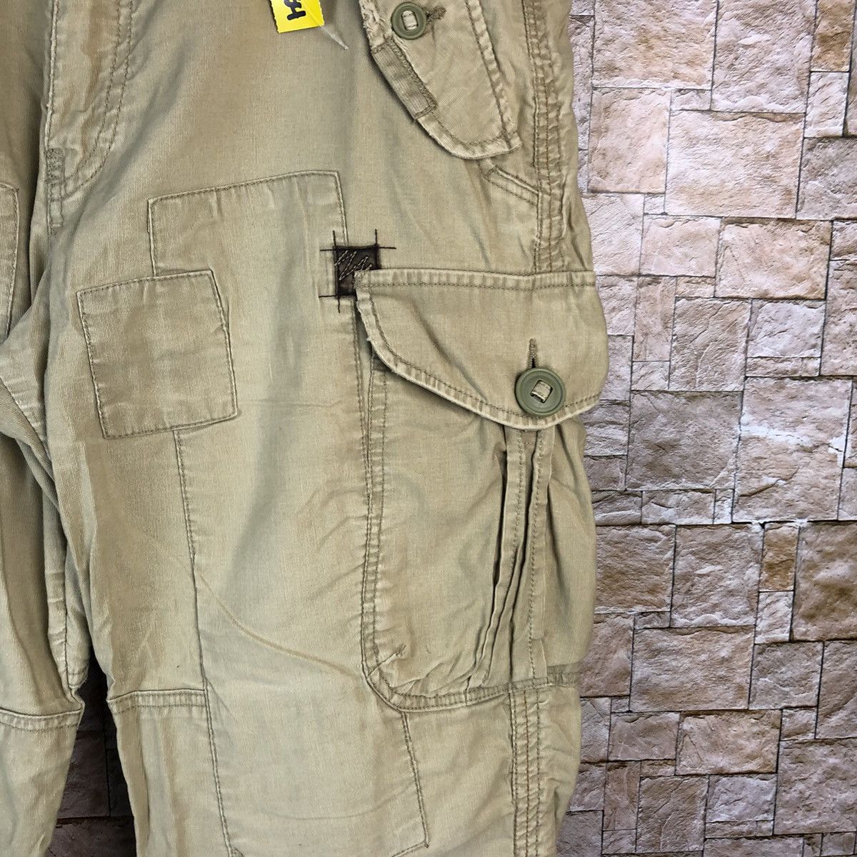 Japanese Brand Back Number Brown Cargo Multipocket Pants #A1134 Size US 35 - 11 Thumbnail