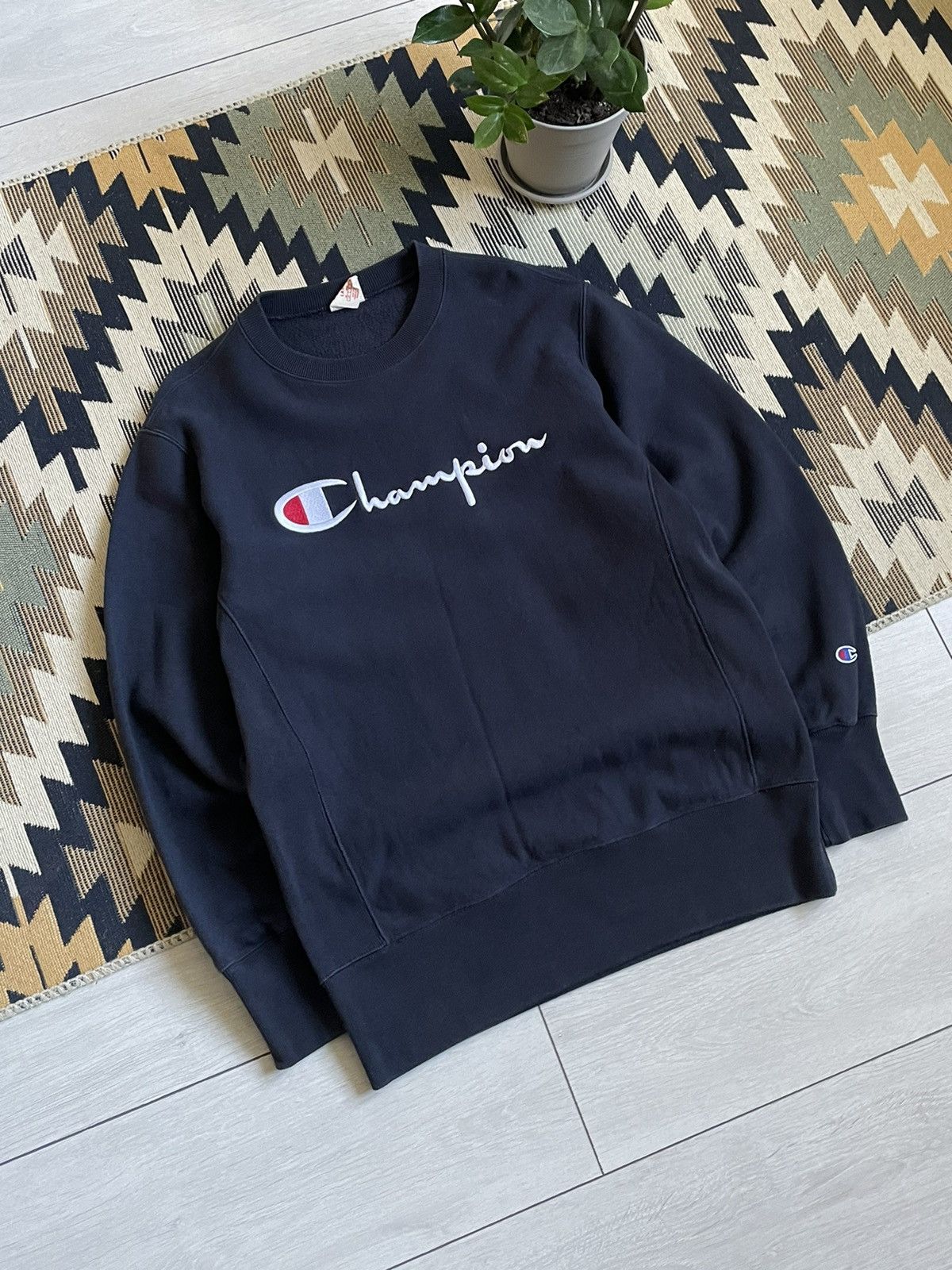 Champion × Vintage Vintage Champion Logo Sweatshirt Size US L / EU 52-54 / 3 - 2 Thumbnail