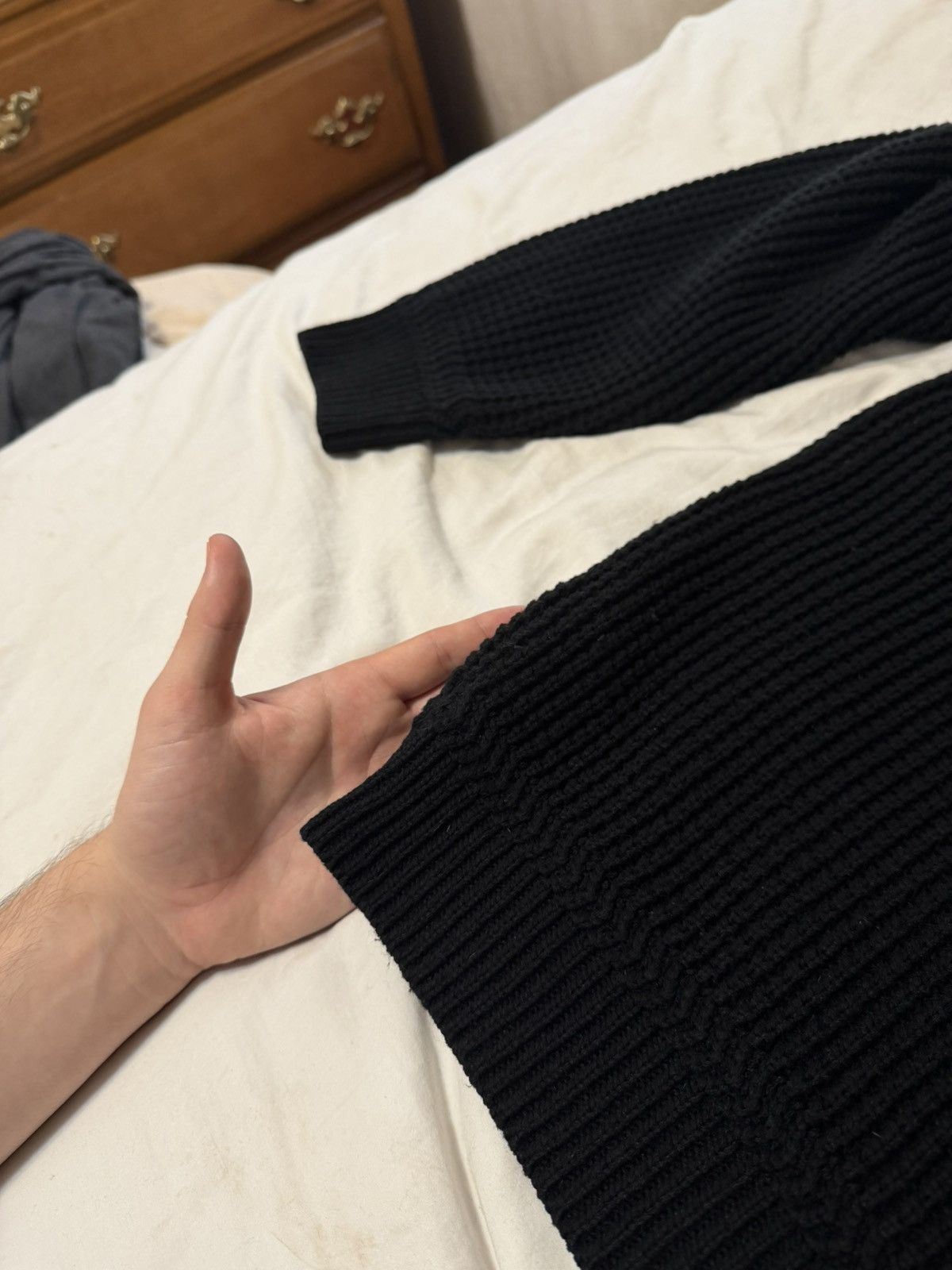 Supreme Supreme Waffle Small Box Sweater Black Size XL Size US XL / EU 56 / 4 - 12 Thumbnail