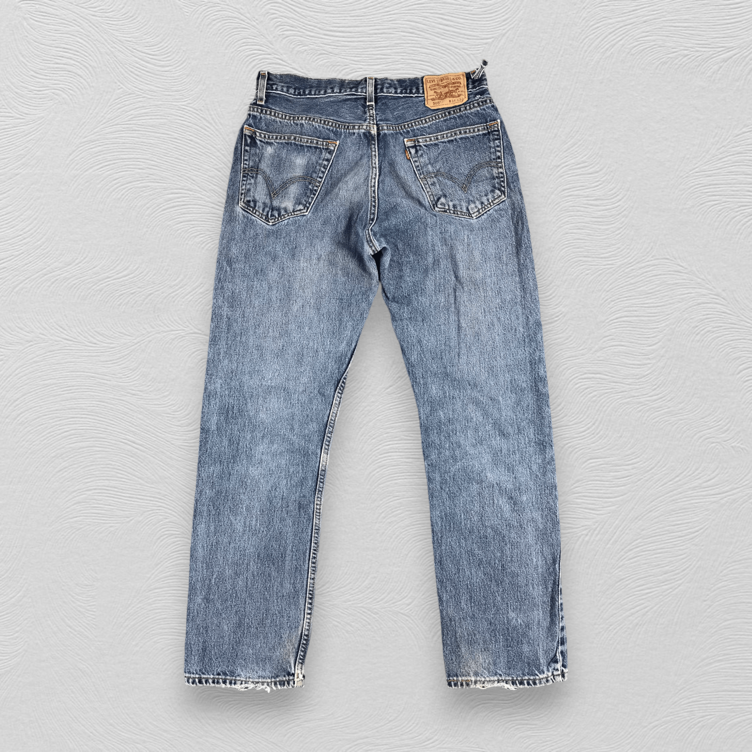 Levi's Vintage Levis 505 Jeans Faded Blue Denim KJ299A Size US 33 - 2 Thumbnail