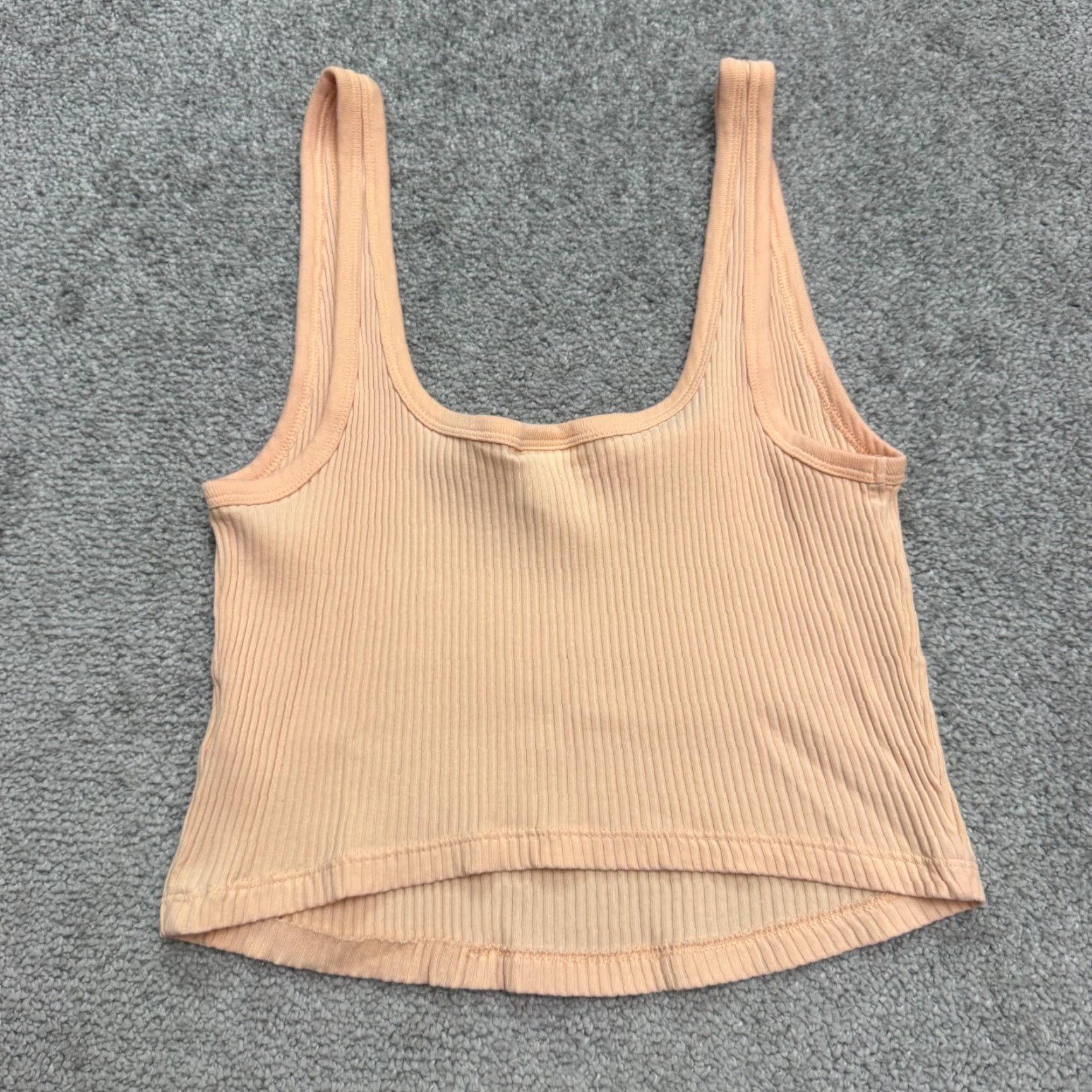 Old Navy Old Navy Ribbed Knit Tank Top Womens XS Orange Scoop Neck Casual Beach Summer Size XS / US 0-2 / IT 36-38 - 2 Thumbnail