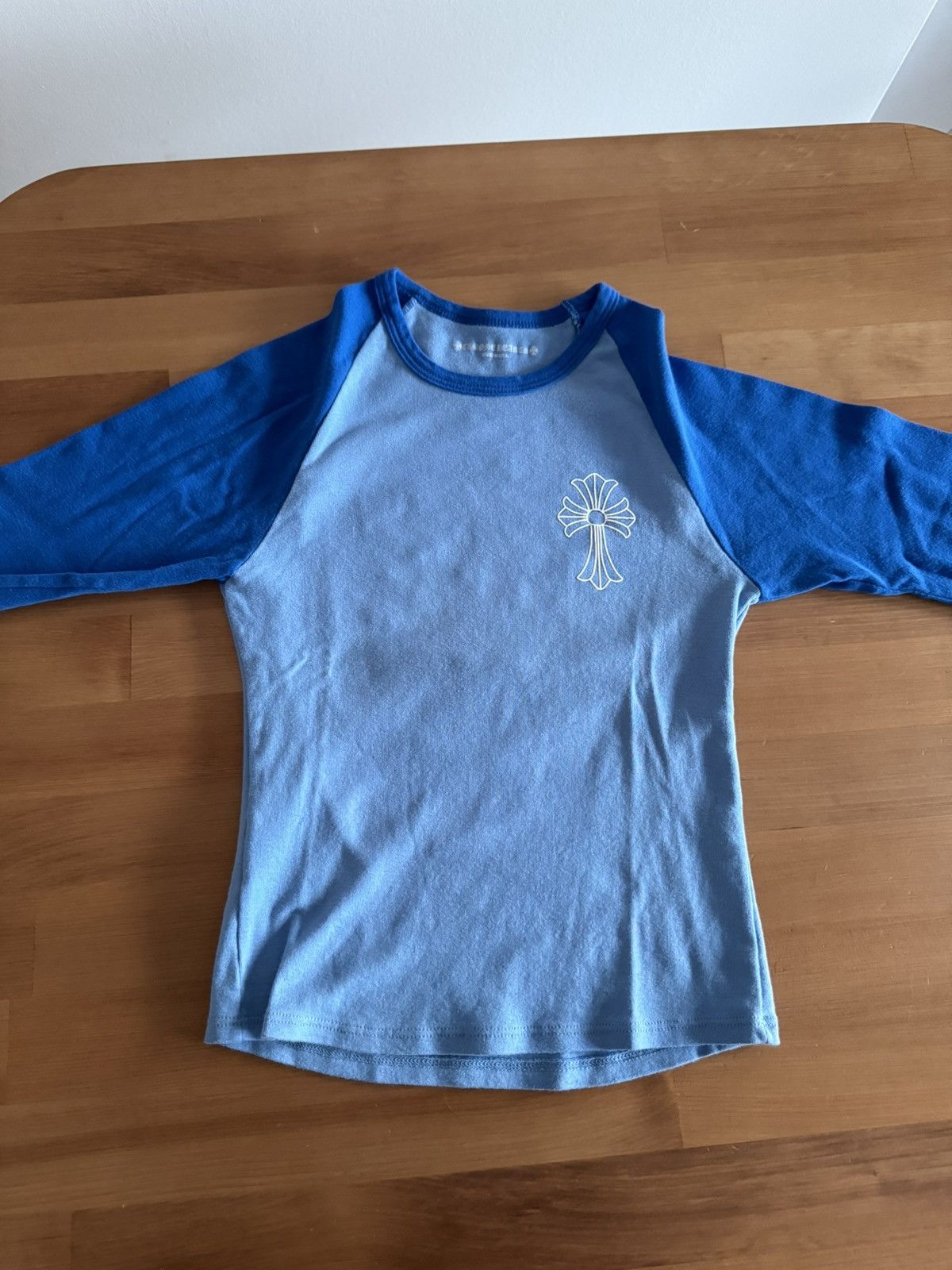 image of Chrome Hearts Blue Tee, Women's (Size Medium)