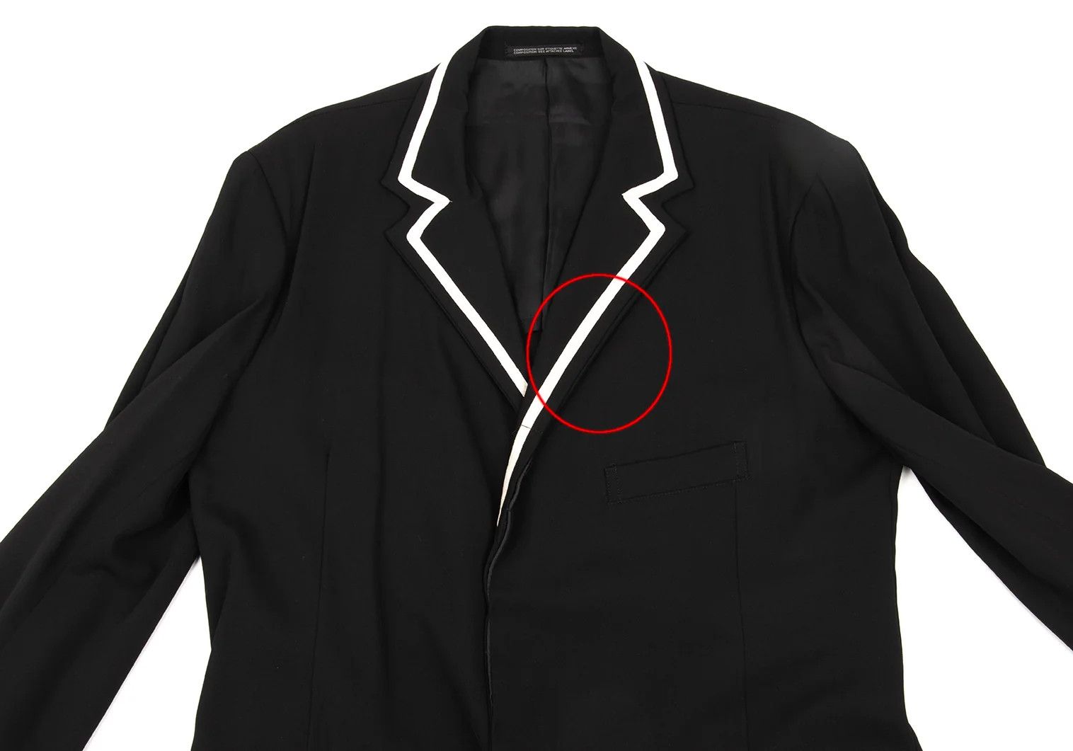 Yohji Yamamoto Yohji Yamamoto Wool Gabardine Jacket Black Beige M Size US M / EU 48-50 / 2 - 2 Thumbnail