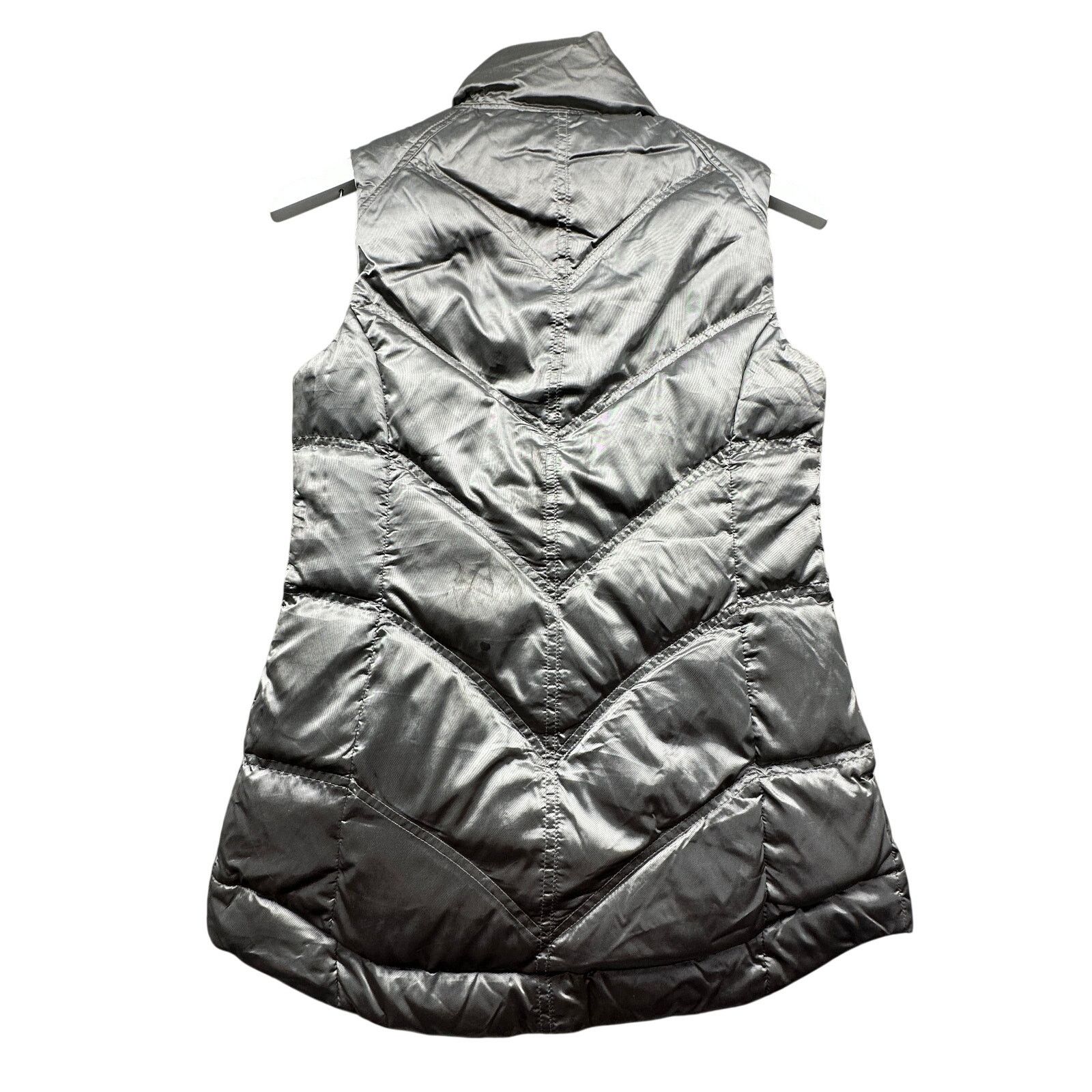 Athleta Athleta Silver Twill Goose Down Vest Jacket Womens XXS Size XXS / US 00 / IT 34 - 6 Thumbnail