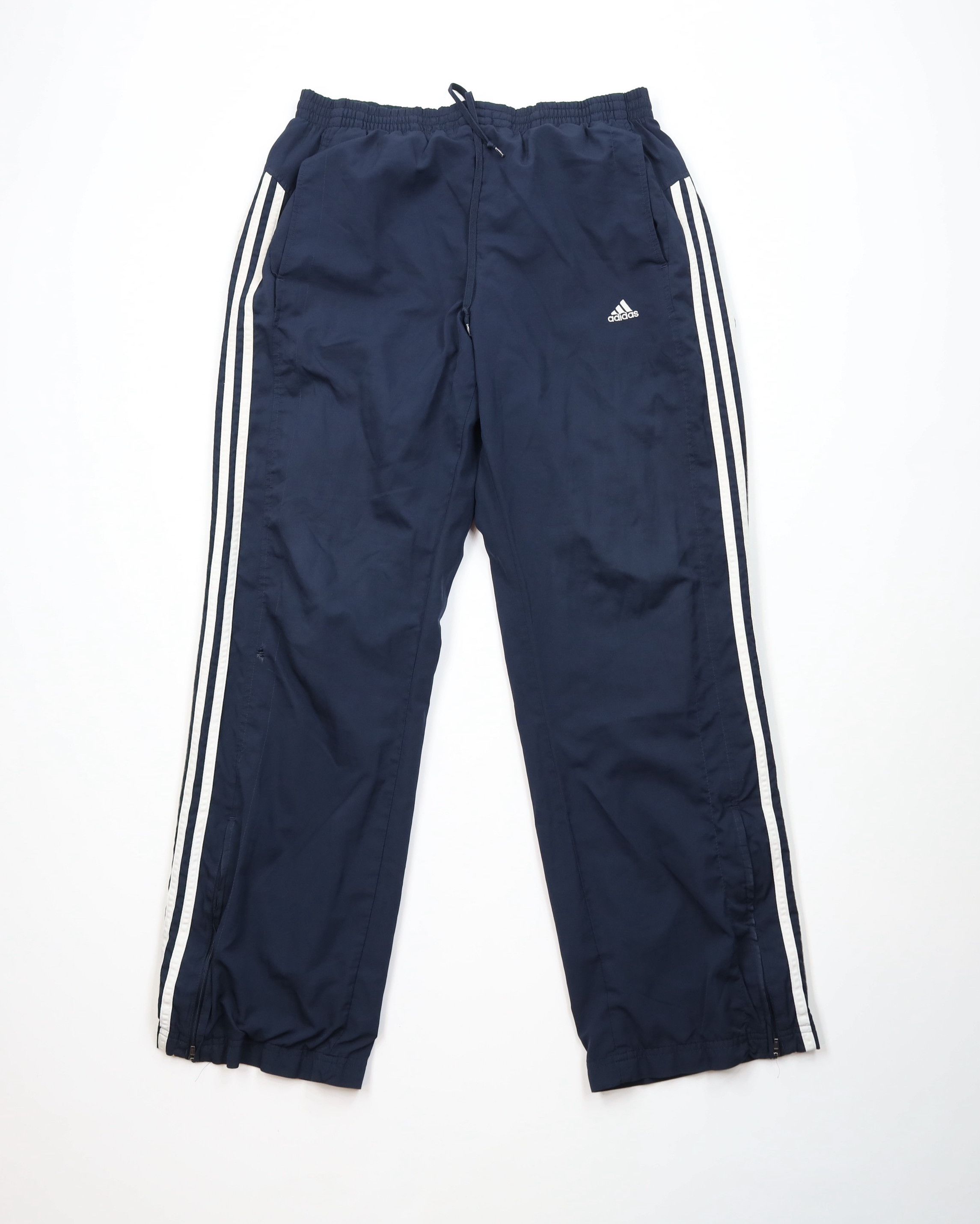 Adidas Vintage Y2K Adidas Spell Out Lined Wide Leg Wind Pants Size US 36 / EU 52 - 1 Thumbnail
