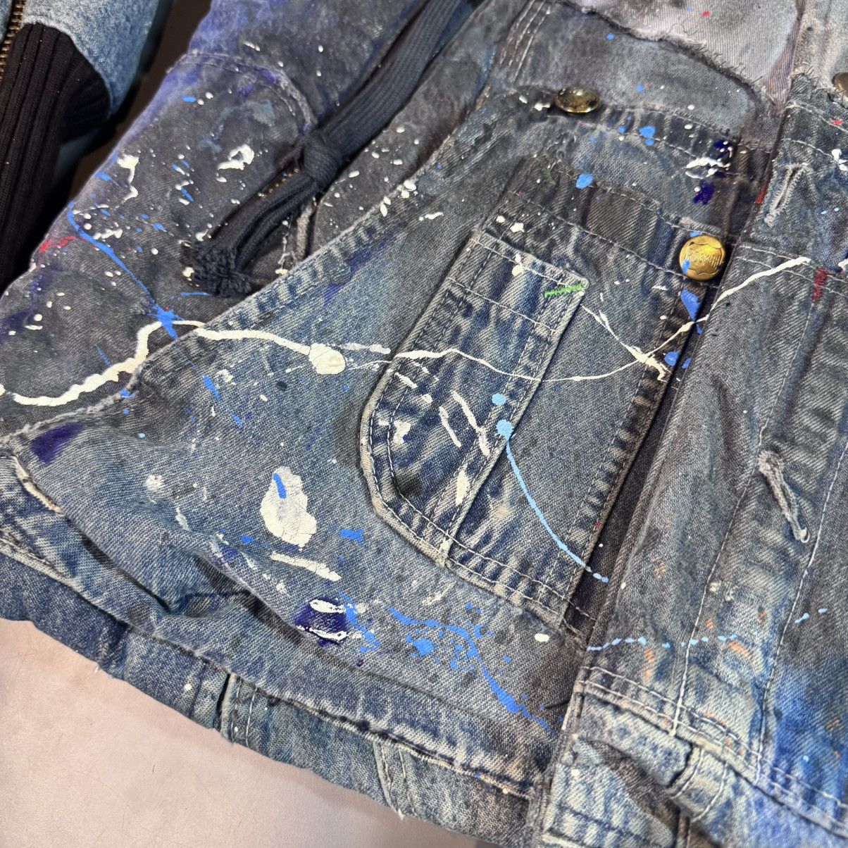 Greg Lauren Greg Lauren Blue GL painted retro puffy jacket FW19 Size US M / EU 48-50 / 2 - 8 Thumbnail