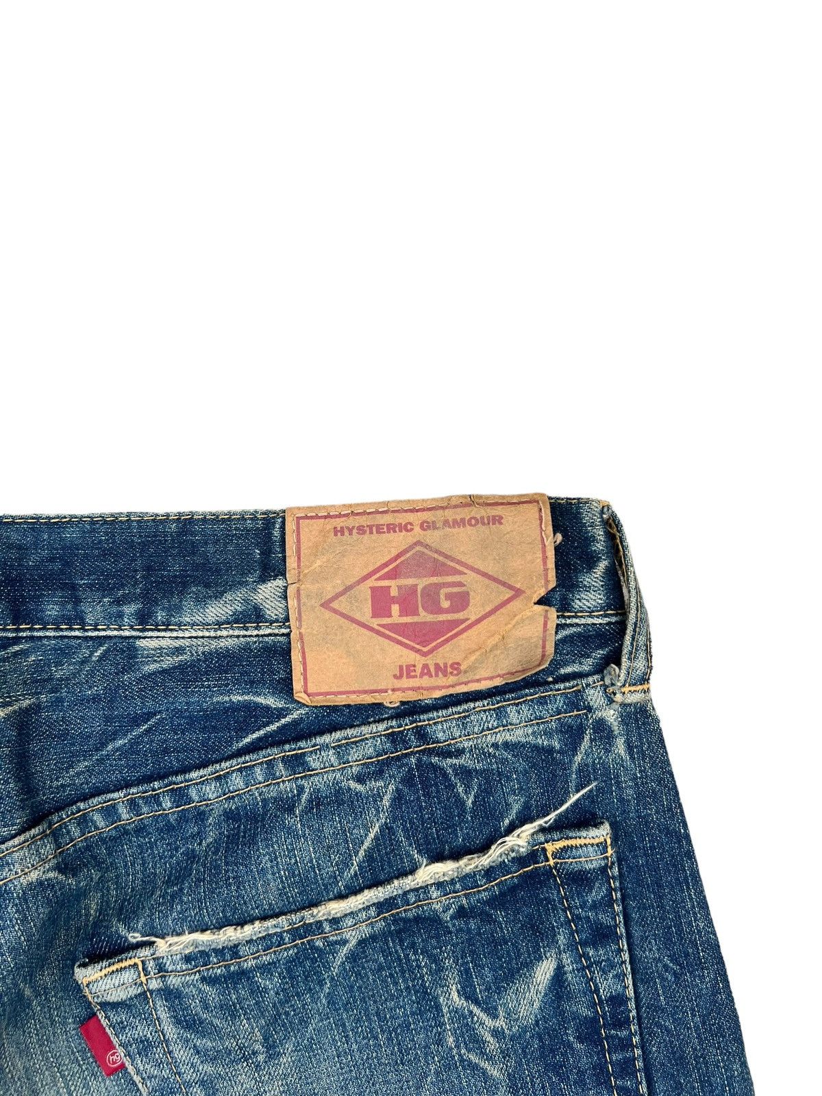 Hysteric Glamour Vintage HG Distress Rips Dirty Mud Denim Bush Jeans Size US 30 / EU 46 - 17 Thumbnail