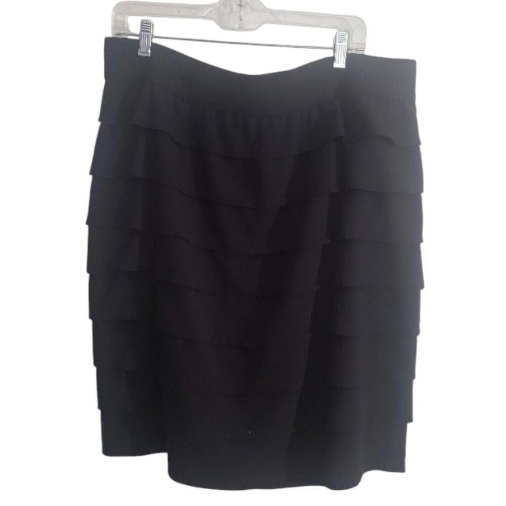 Alfani CT1889 Alfani Black Layered Mini Skirt 16W Size 38" / US 16 / IT 52 - 1 Thumbnail