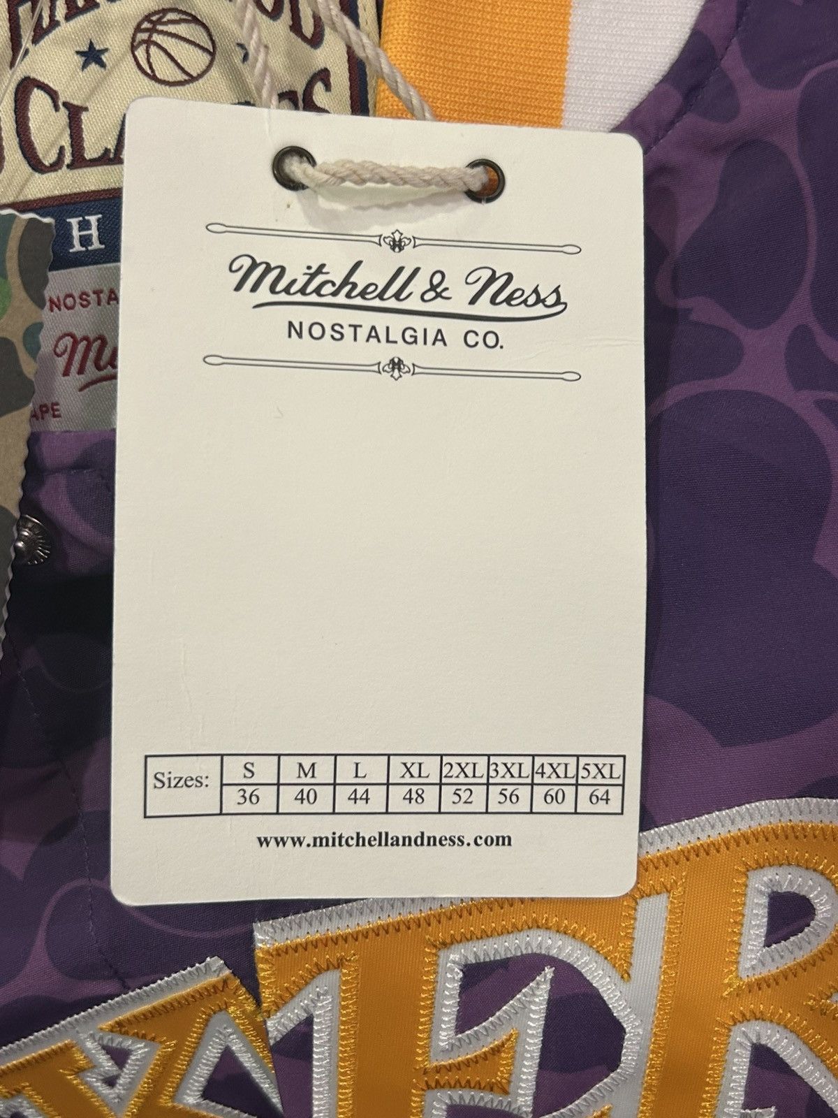 Bape × Mitchell & Ness × NBA Bape X Mitchell & Ness Lakers Jacket Size US M / EU 48-50 / 2 - 10 Thumbnail