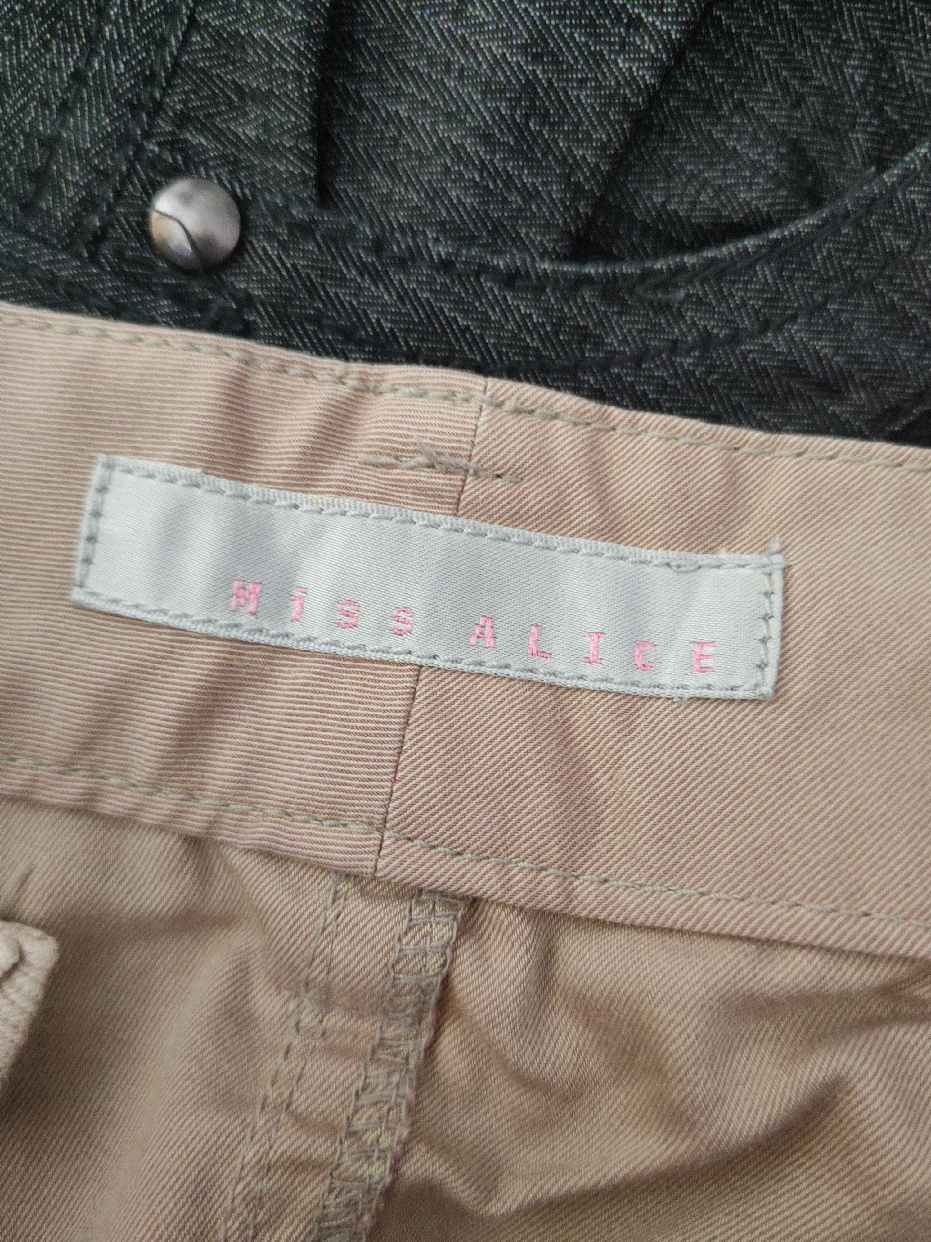 Japanese Brand DL Miss Alice Beige Multipocket Tactical Cargo Pants #478 Size 27" / US 4 / IT 40 - 14 Thumbnail