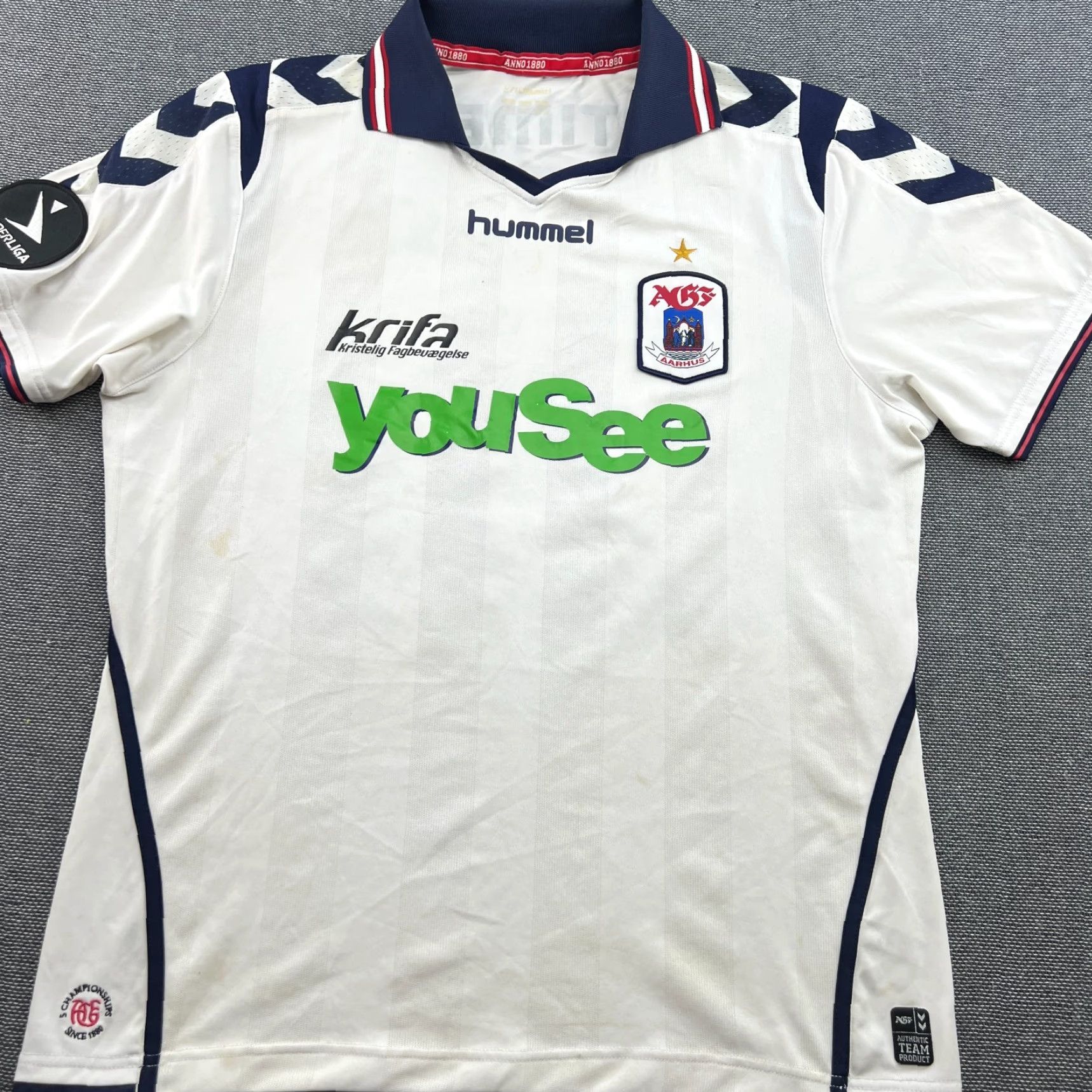 Hummel Hummel Aarhus GF 2012 2013 Home Solberg #28 Football Jersey Sz L White Size US L / EU 52-54 / 3 - 3 Thumbnail